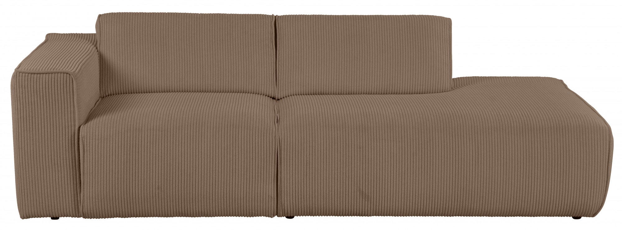 andas 2-Sitzer »Noord mit Kedernaht, Breite 227 cm«, Cord, Struktur, Webstoff, mit Wellenunterfederung, Massivholzrahmen