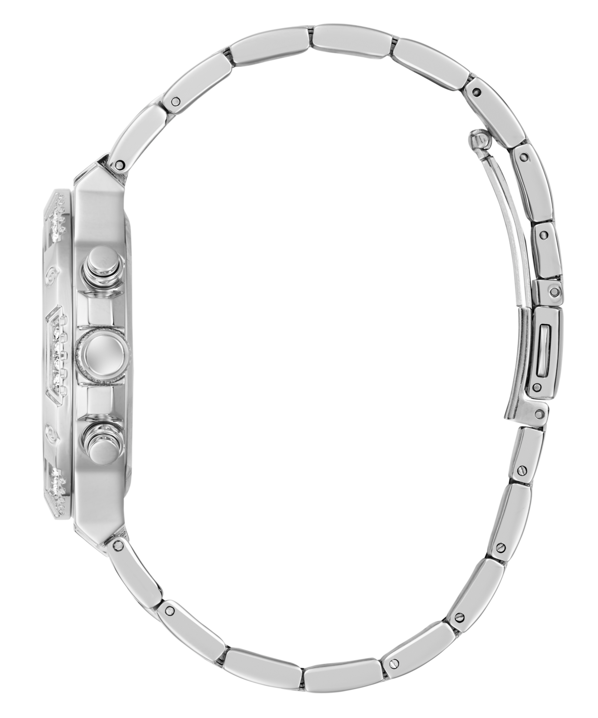 Guess Multifunktionsuhr »HARLOW«, Quarzuhr, Armbanduhr, Damenuhr, Edelstahlarmband, Datum