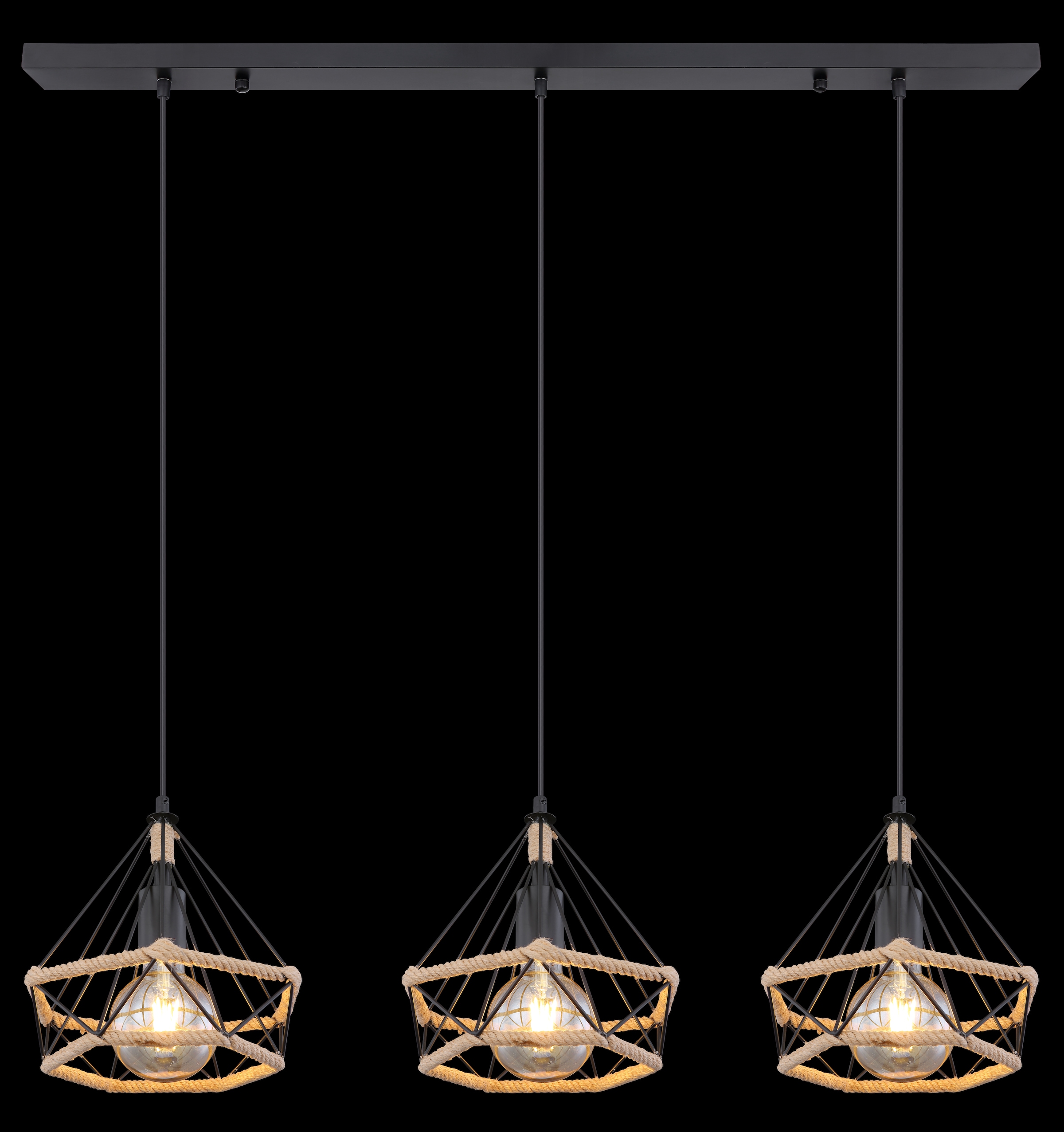 GLOBO LIGHTING Hängeleuchte »ULLEU«, Leuchtmittel E27 | ohne Leuchtmittel, Hängelampe/Pendelleuchte/Esszimmer/Wohnzimmer/Esstisch