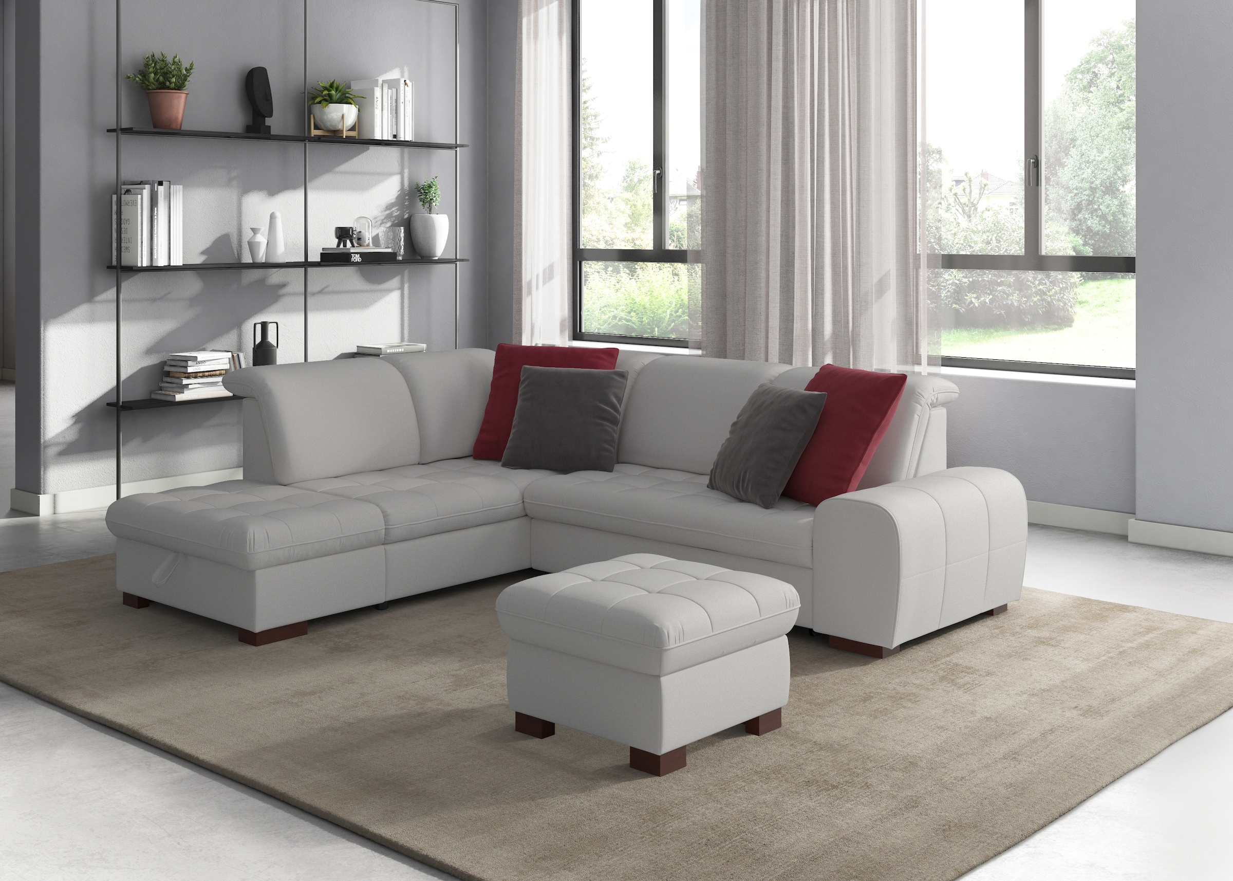 sit&more Ecksofa »Luxor L-Form«, wahlweise mit Bettfunktion, Stauraum und K günstig online kaufen