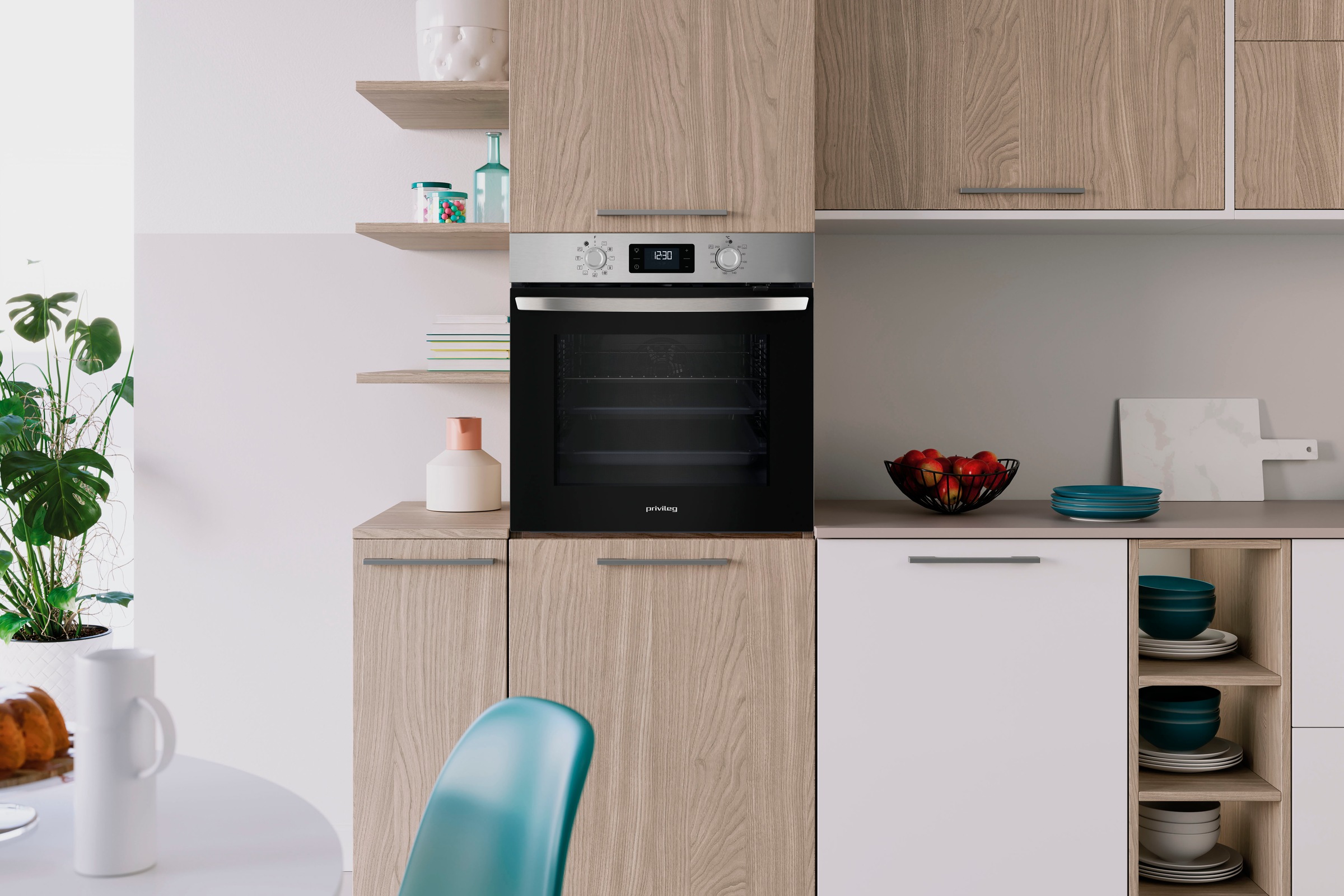 Privileg Backofen-Set Materia »PBA285HR0I« Hydrolyse Set, 2 Stk. tlg. ECO Heißluft - saftigen Braten durch gleichmäßige Luftverteilung