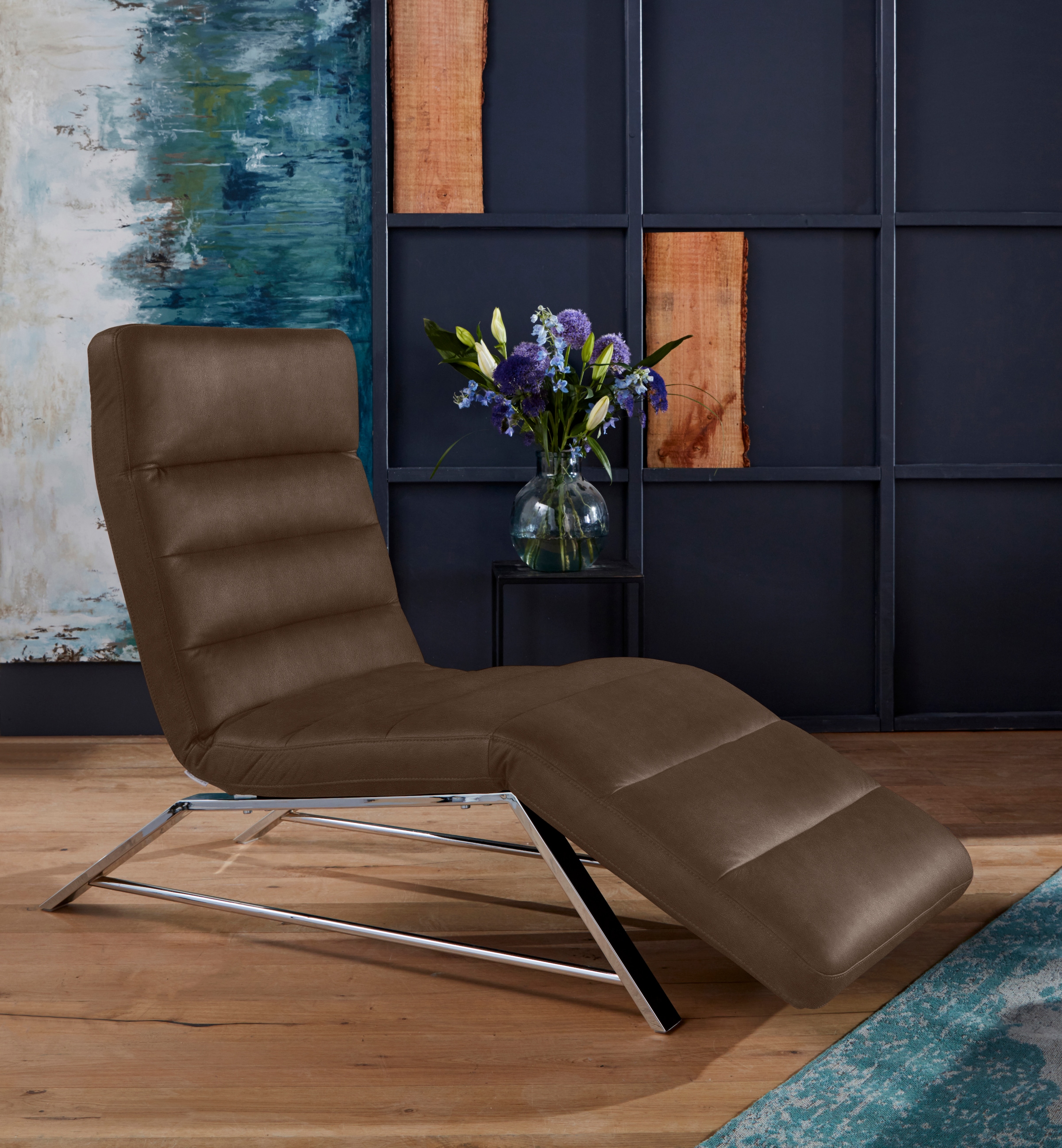 W.SCHILLIG Relaxliege »daily dreams«, Funktionsliege wahlweise mit Motor, Gestell Chrom, Breite 75 cm