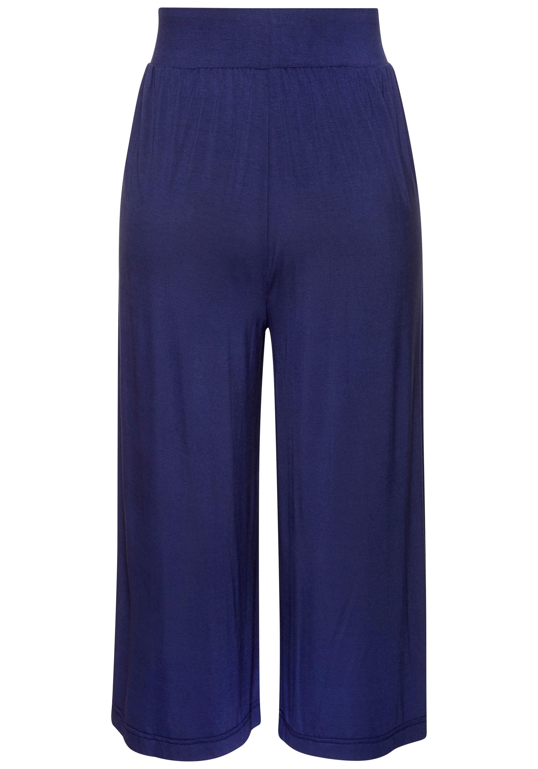 LASCANA Culotte »mit extra weitem Bein aus luftig-leichter Viskose«  bequeme Schlupfhose mit modischen Falten, Strandhose, Sommerhose