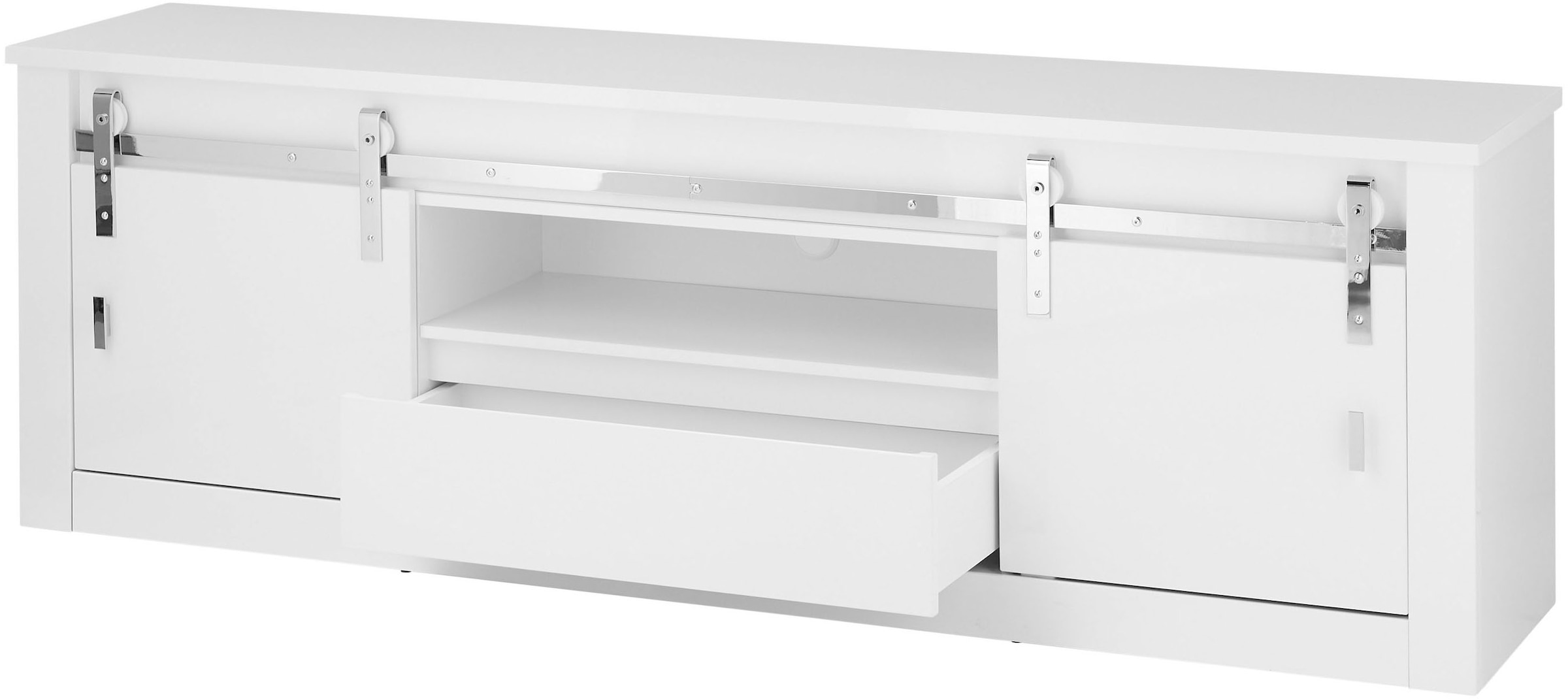 Home affaire Lowboard »Daytona, moderner TV-Unterschrank, Kommode in Weiß Hochglanz«