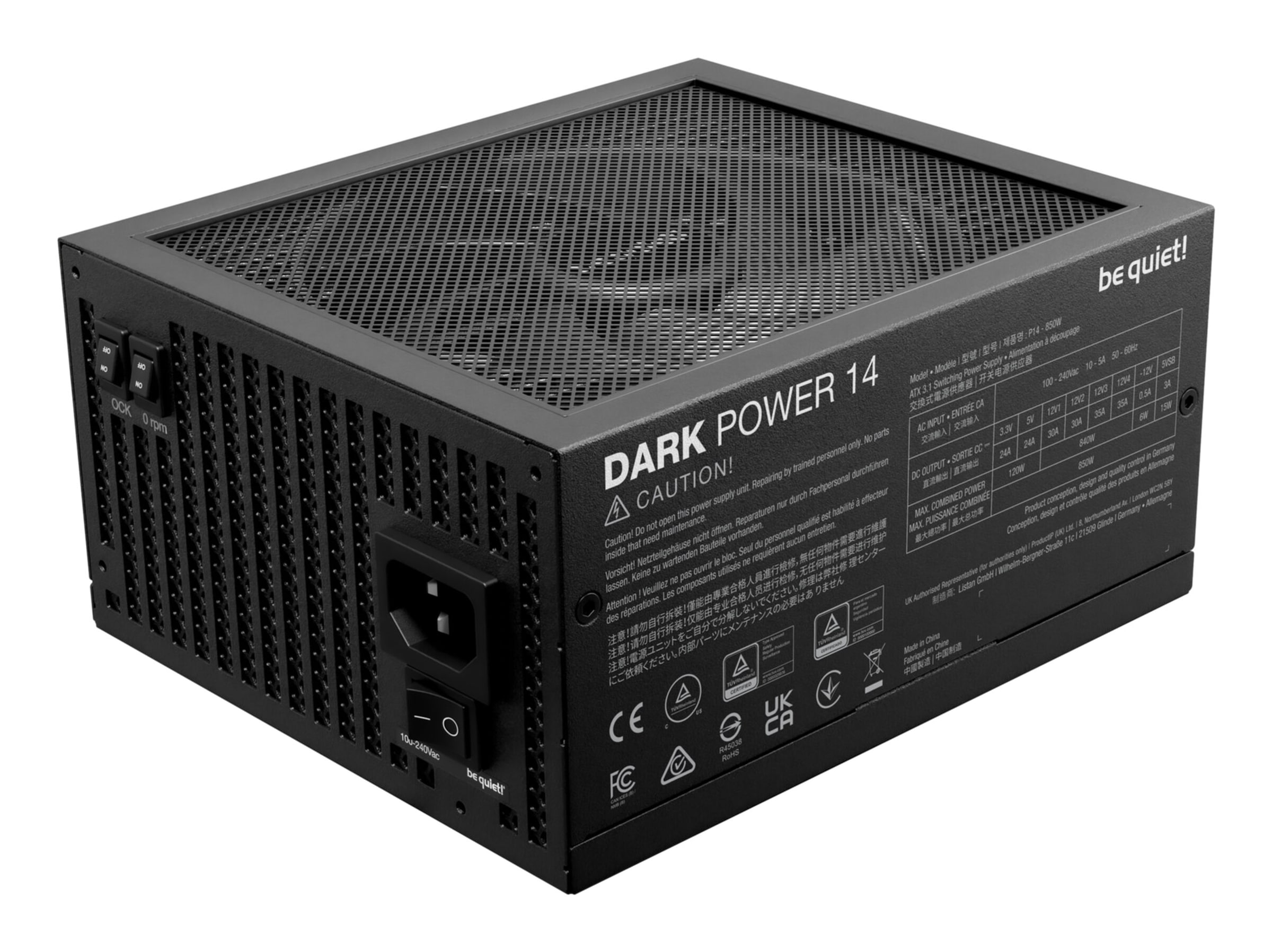be quiet! Netzteil »Dark Power 14 850 W - 80 Plus Titanium«
