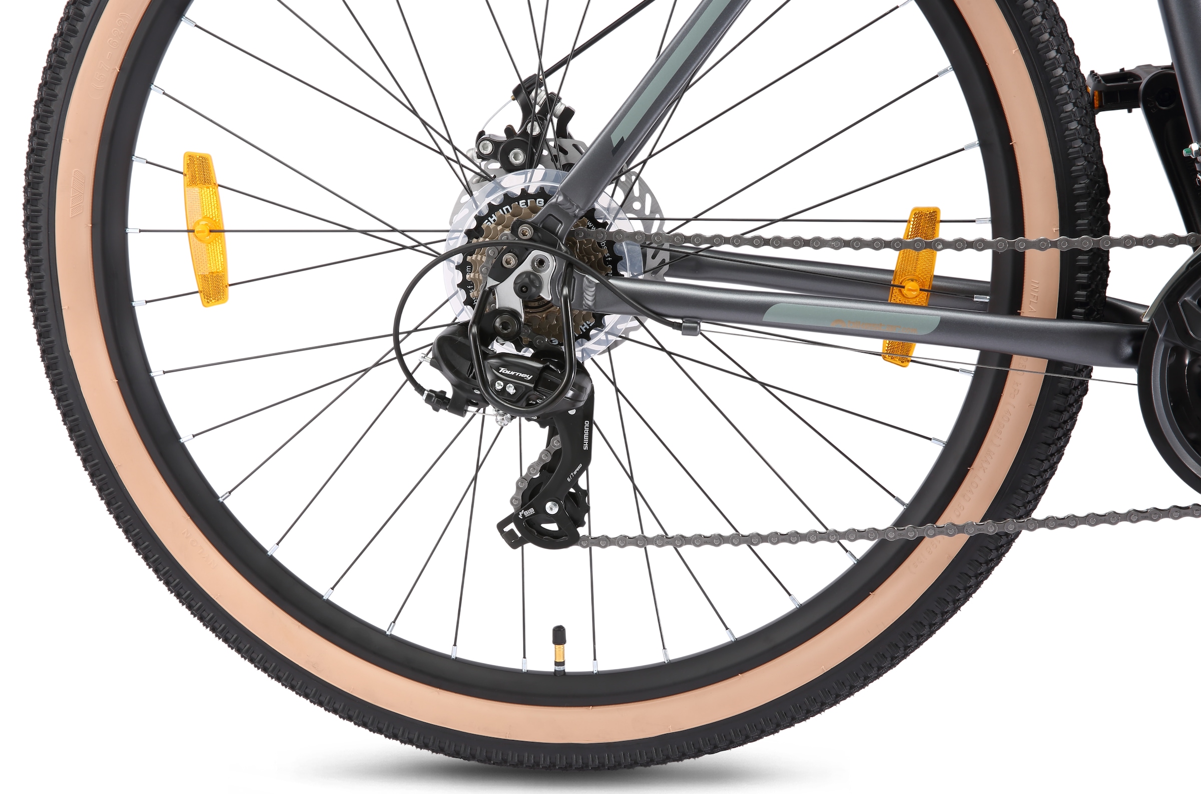 Bikestar Mountainbike 21 Gang Shimano RD-TY300 Schaltwerk Kettenschaltung für Damen und Herren, Kettenschaltung