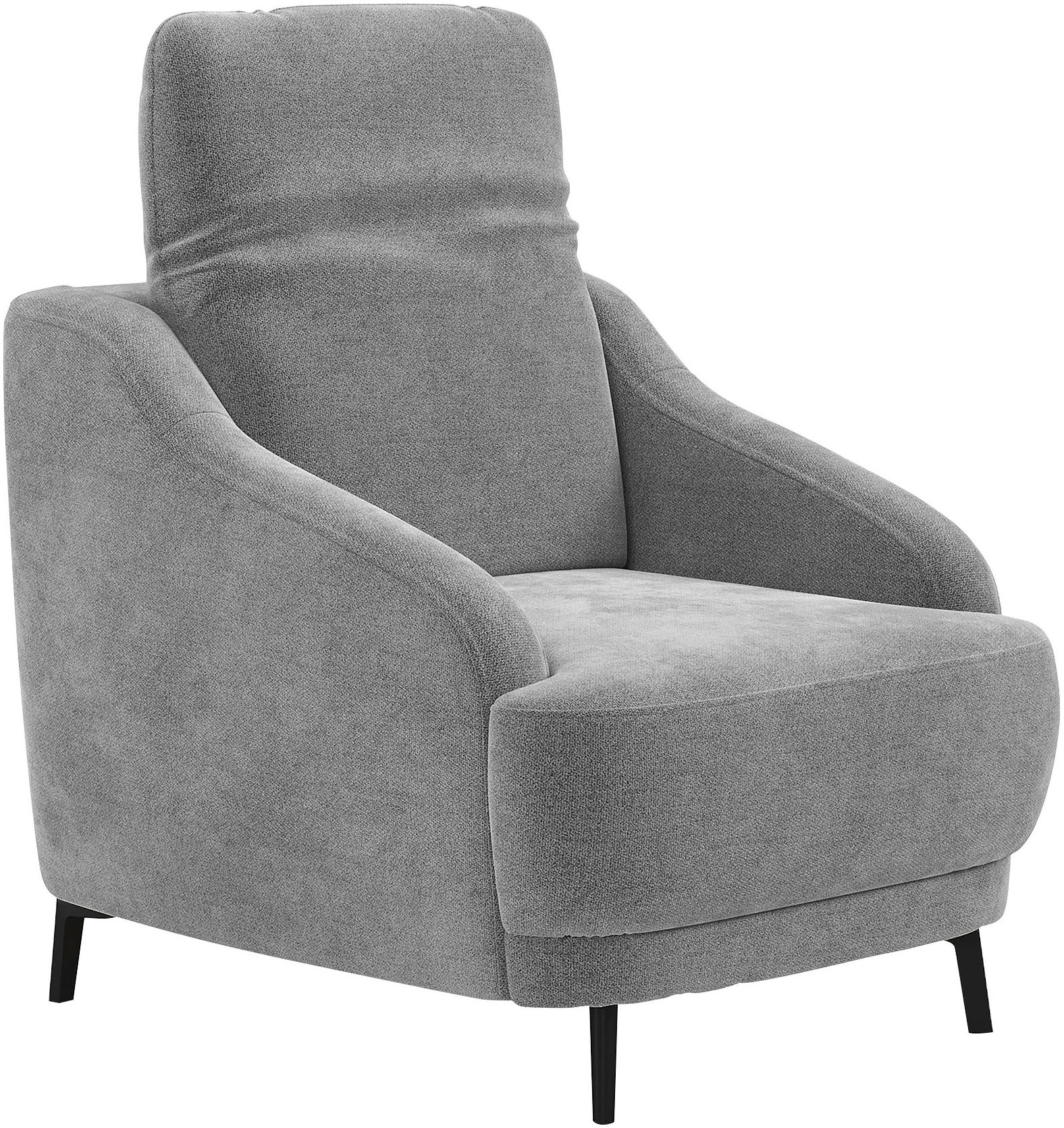 sit&more Sessel »Blues«, (1 St.), mit Metallfüßen, schwarz-matt
