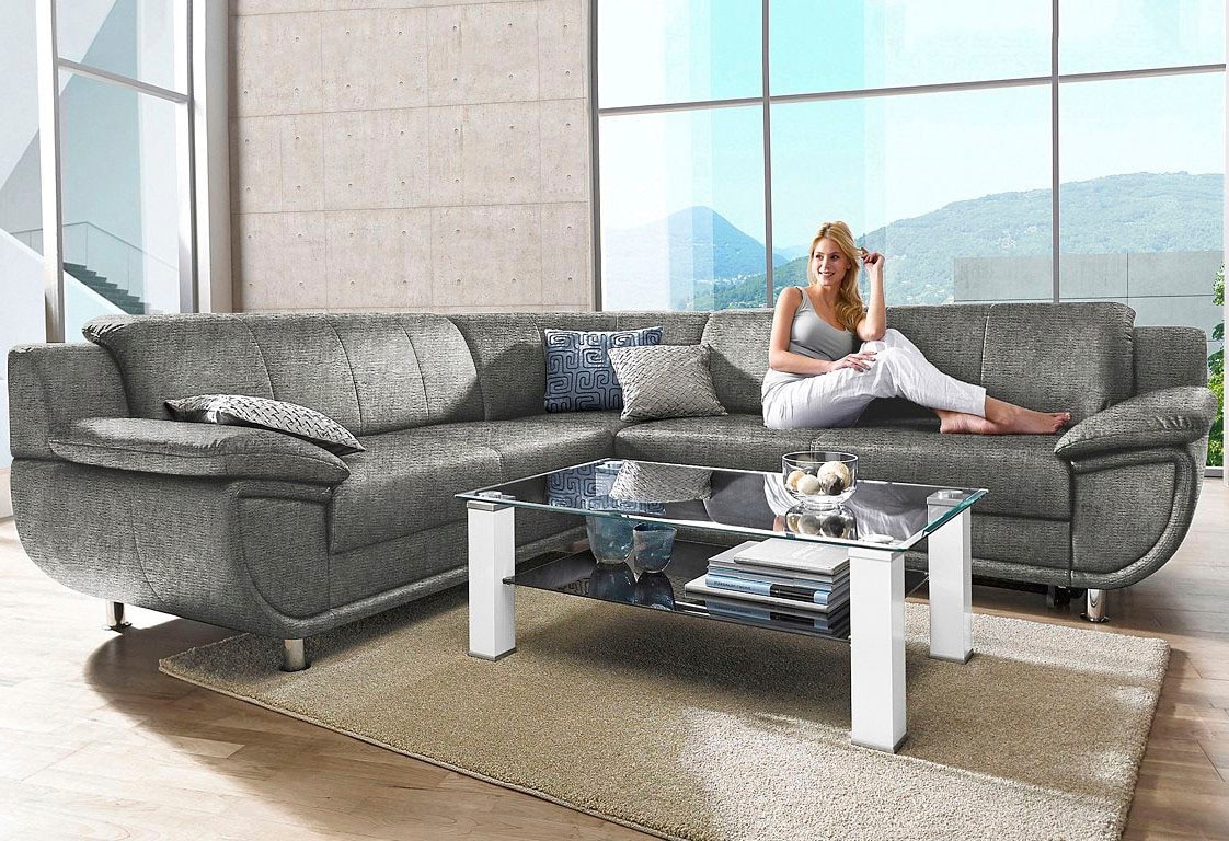 TRENDMANUFAKTUR Ecksofa "Rondo wahlweise mit Schlaffunktion, 267x247 cm (Bx günstig online kaufen