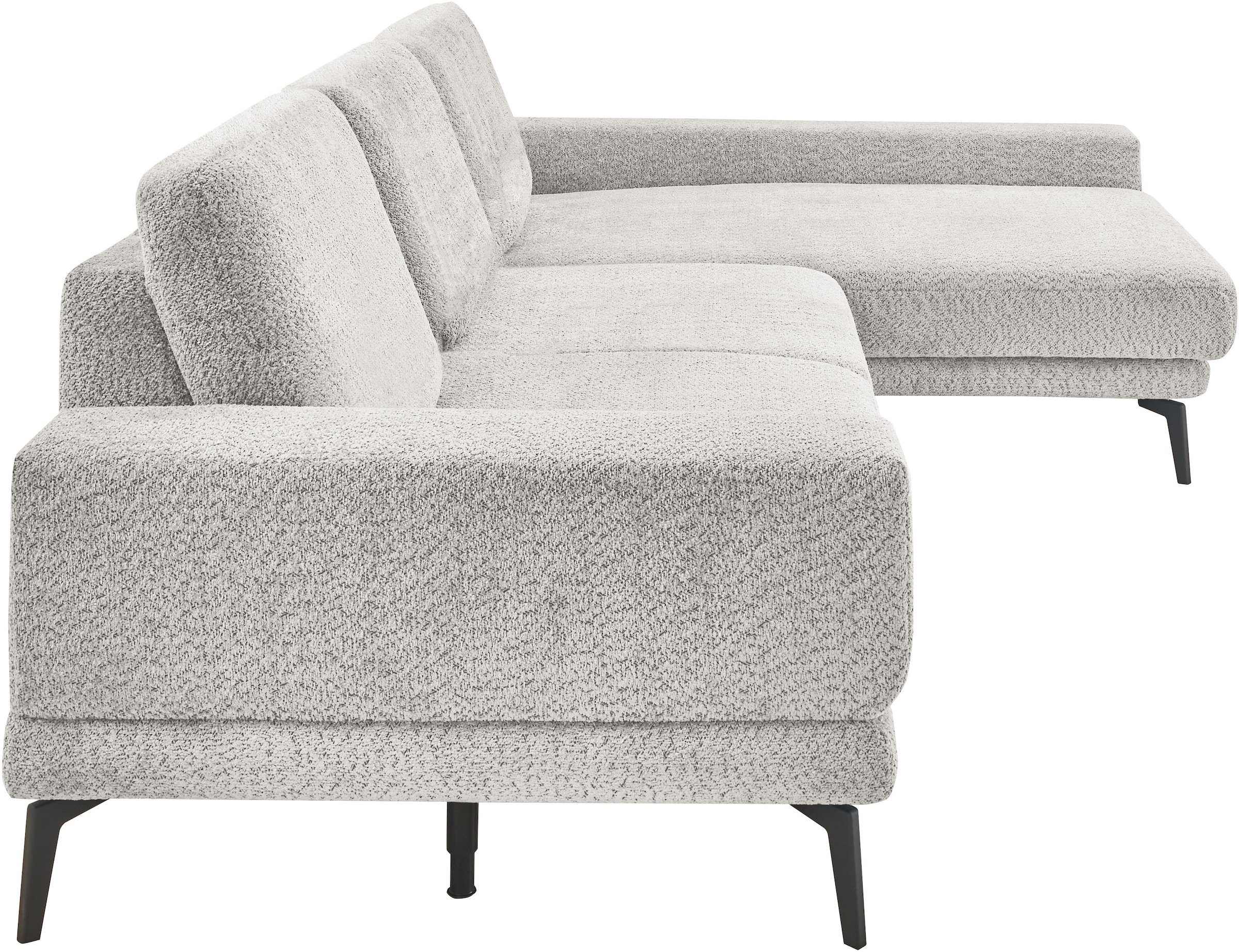 set one by Musterring Ecksofa »SO 3600 optimaler Sitzkomfort in Federkern o. Kaltschaum, 2 Sitzhöhen«, Sitzhöhe 44 cm, Federkern, B 293 x T 180 cm, Kama silver