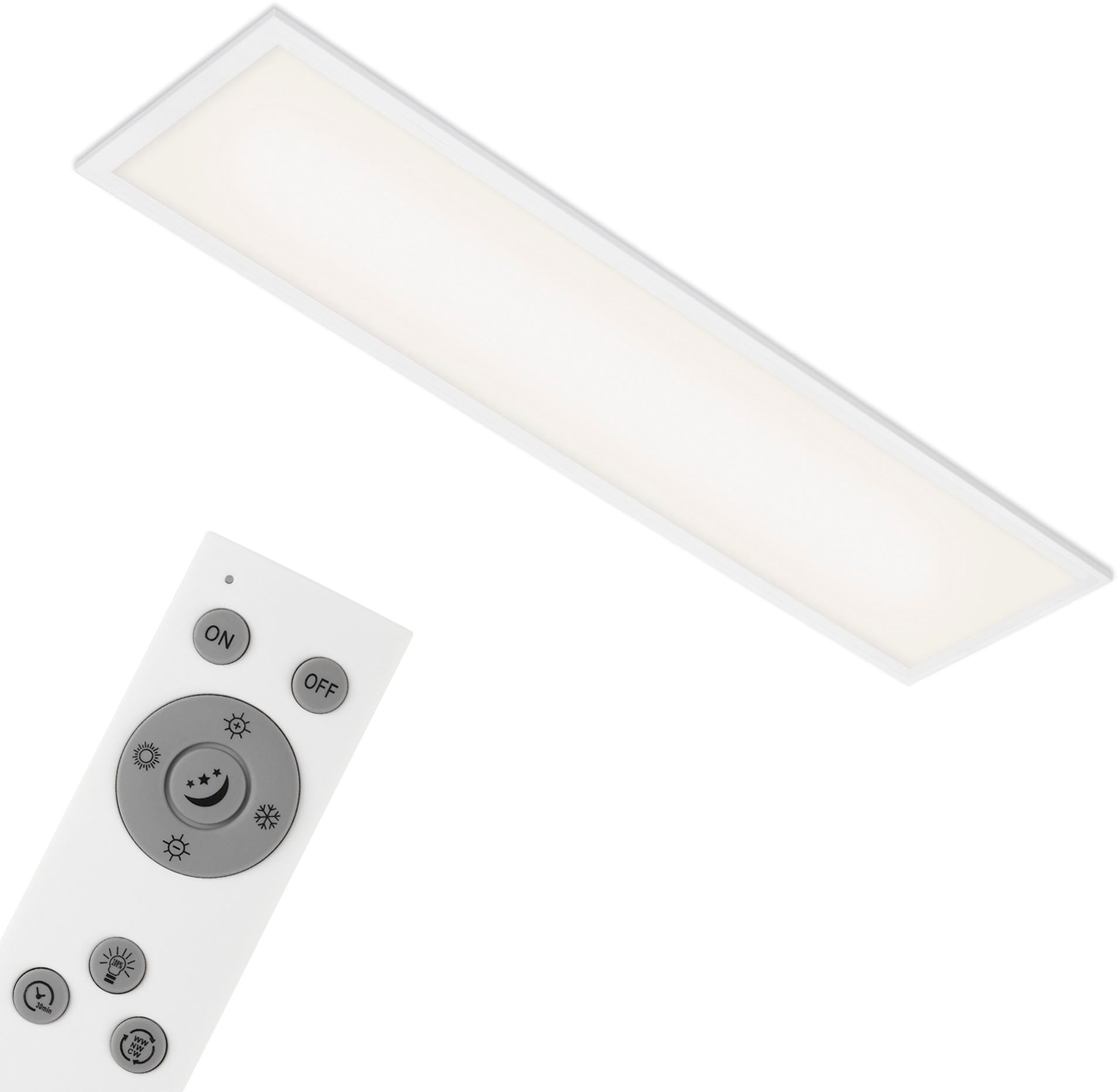 Briloner Leuchten LED Panel »7167016 Piatto«, Deckenlampe, 100x25x6cm, Weiß, 24W, Wohnzimmer, Schlafzimmer, Küche