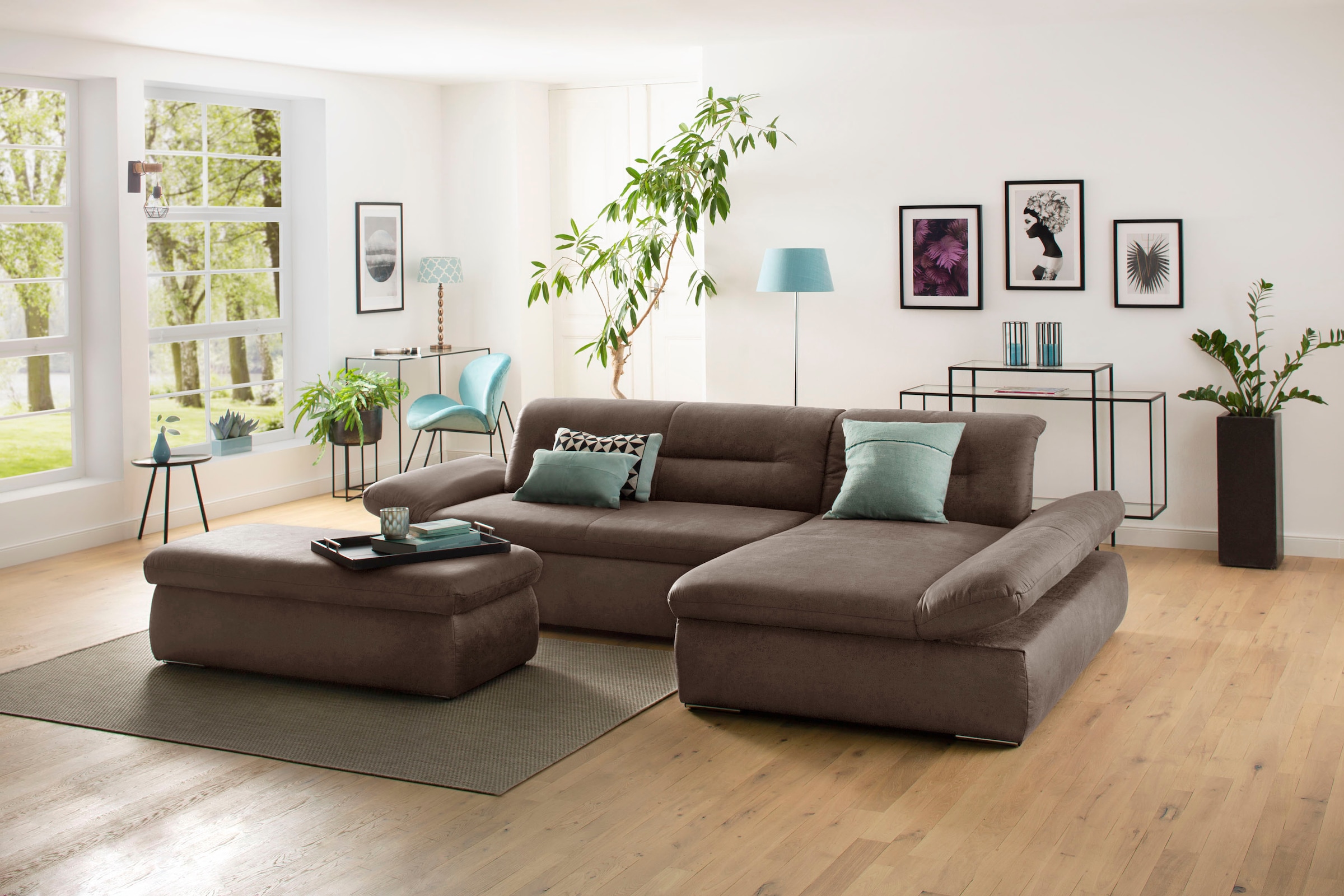 INOSIGN Ecksofa »Avesa L-Form«, Wahlweise mit Armteilvertsellung und Bettfu günstig online kaufen
