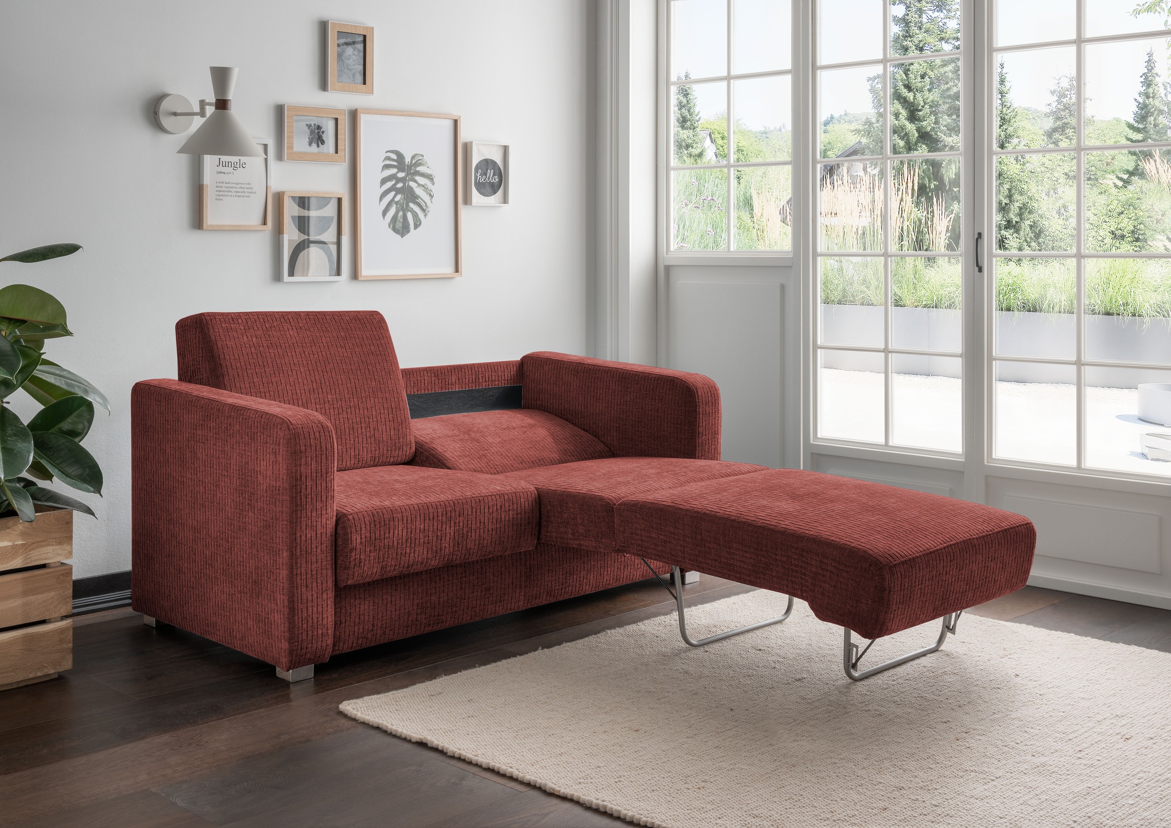 INOSIGN Schlafsofa »Mia«, mit 2 Einzelauszügen als Längsschläfer günstig online kaufen