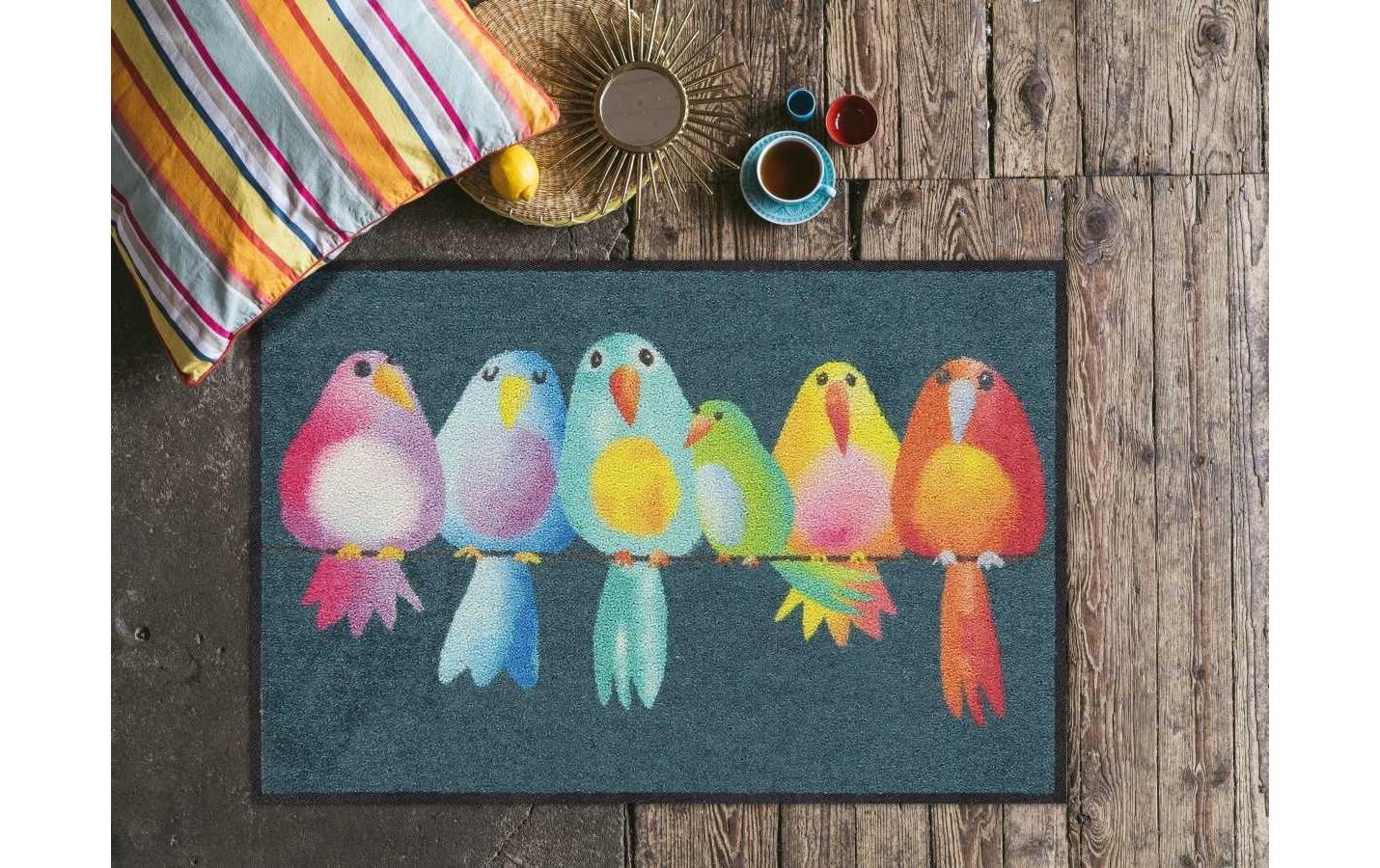 Salonloewe Fußmatte »Rainbow Birds Fussmatte« quadratisch