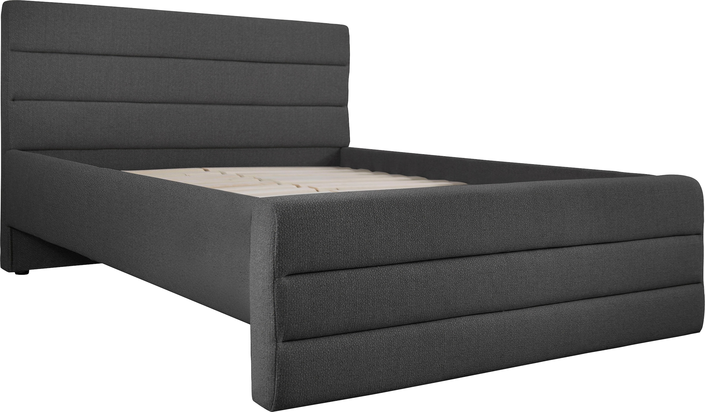 OTTO products Polsterbett »Merrit«, Quernaht im Kopf- und Fußteil, in 5 Breiten, auch in 220 cm Länge
