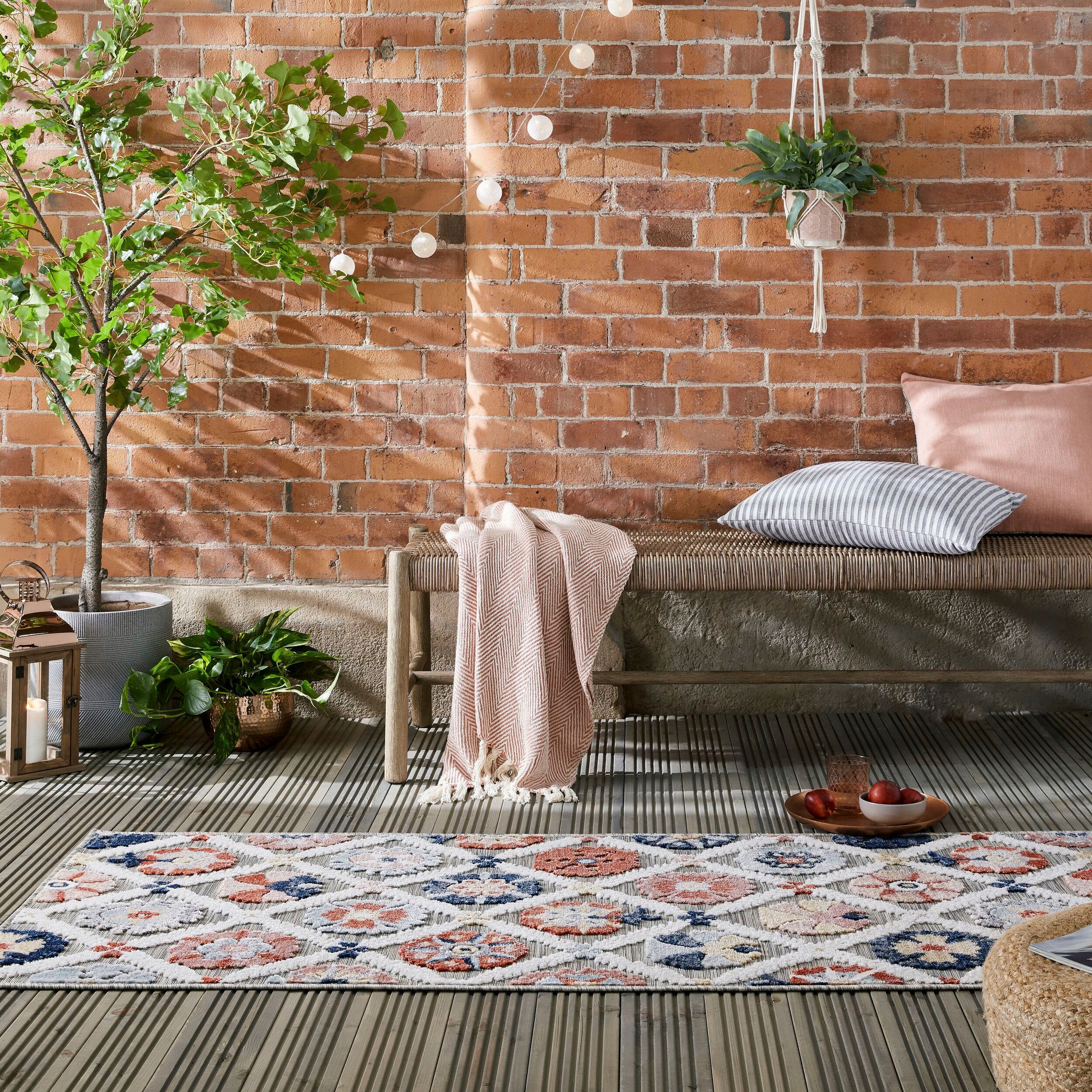 FLAIR RUGS Teppich »Flora«, rechteckig, 2 mm Höhe, Outdoor geeignet, Hoch-T günstig online kaufen