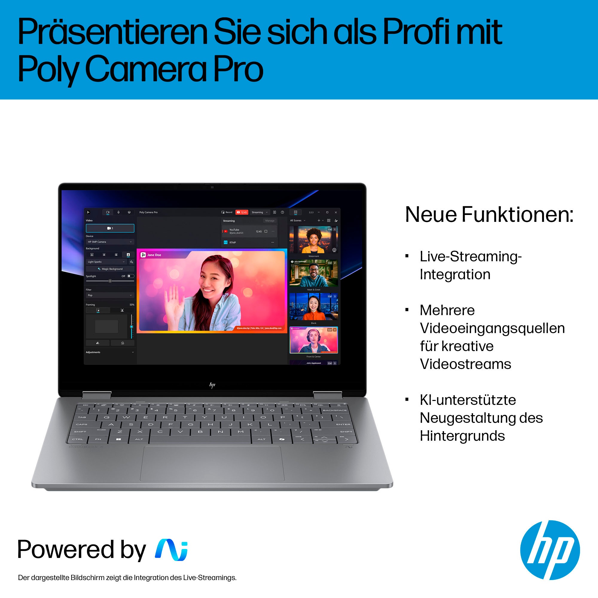 HP Convertible Notebook »OmniBook X Flip 14-fm0272ng«, 35,6 cm, / 14 Zoll, Intel, Core Ultra 5, ARC, 512 GB SSD