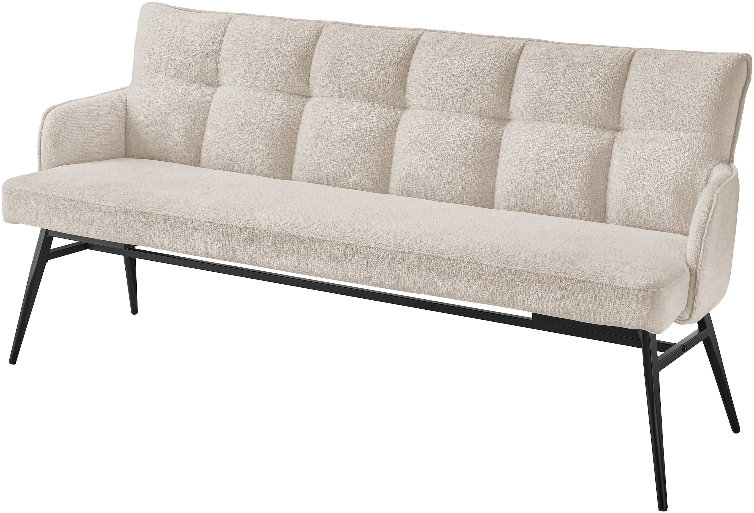 set one by Musterring Essbank »Tucson« 1 Stk. tlg. Micro-Taschenfederkern und schwarzes Eisen-Gestell für hohen Komfort