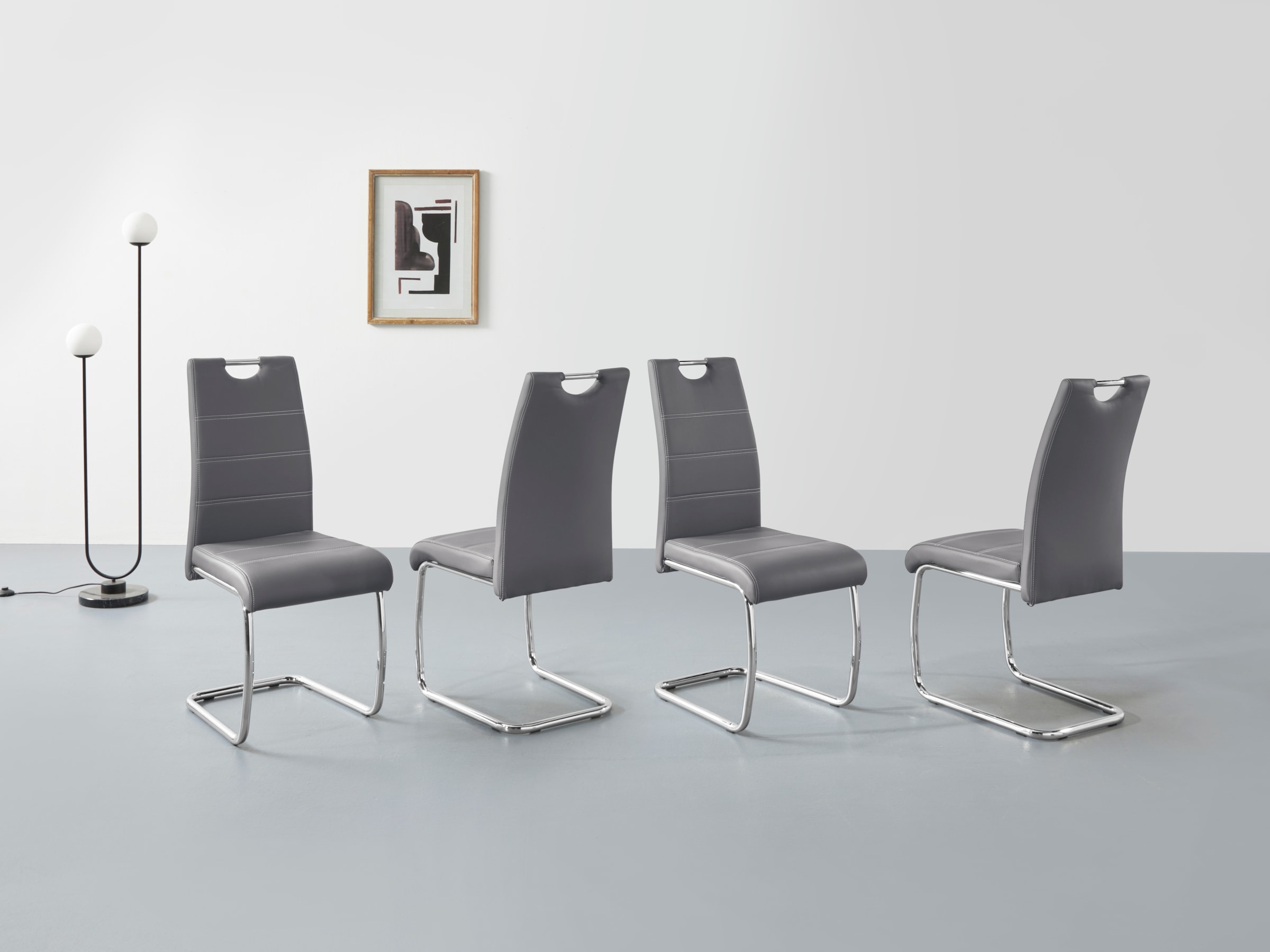 HELA Freischwinger »Flora, Esszimmerstühle« (Set) 4 Stk. Kunstleder Schwing günstig online kaufen