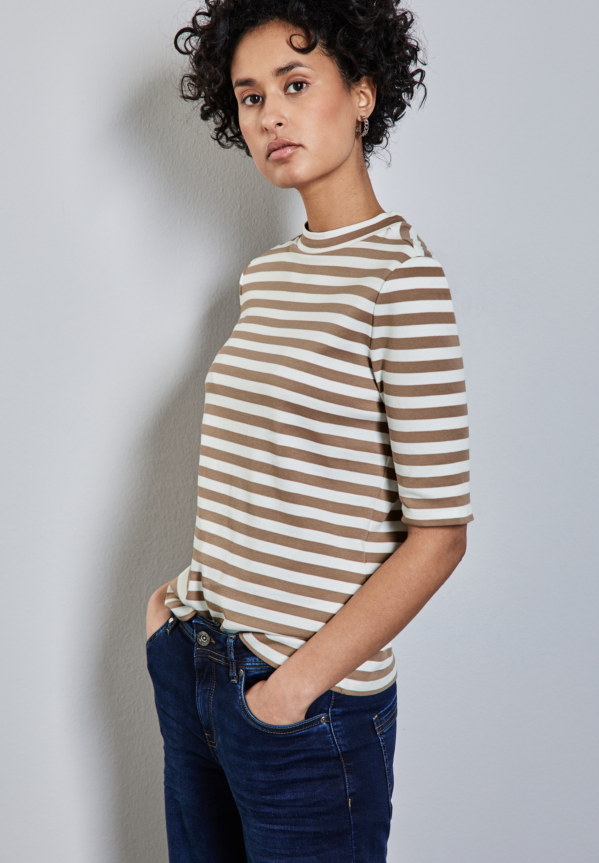 STREET ONE T-Shirt, mit Streifenmuster