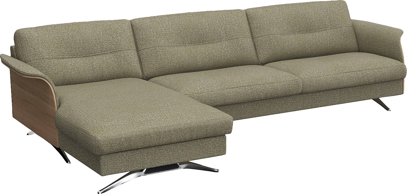 FLEXLUX Ecksofa »Glow, super bequem durch hochwertigem Sitzaufbau mit Federkern, L-Form«, Modernes skandinavisches Design