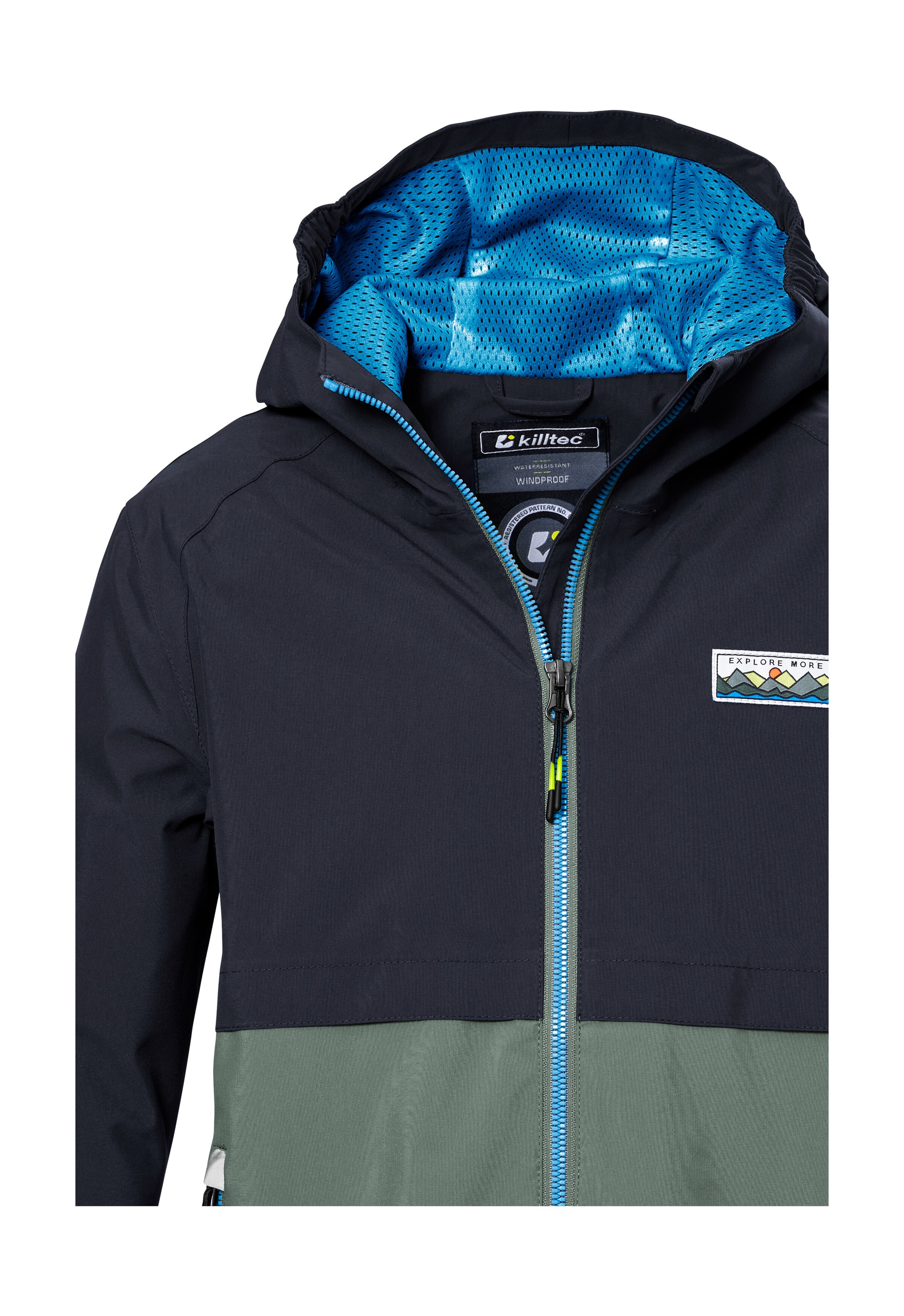 Killtec Funktionsjacke »KOS 141 BYS JCKT«, Wasserdichte Kinderjacke, Colourblock, reflektierend, PFAS-frei