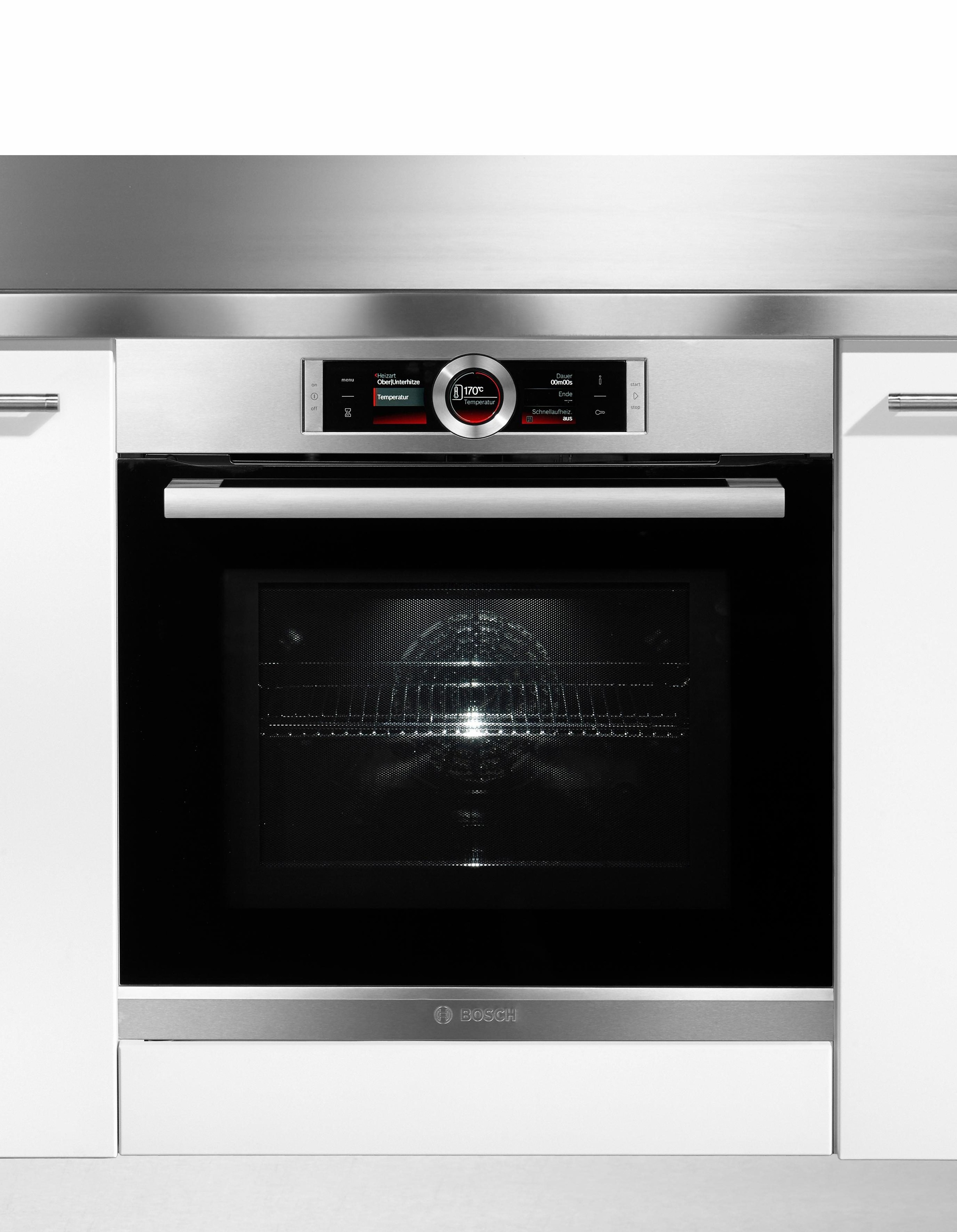 BOSCH Backofen mit Mikrowelle »HMG6764S1«, Serie 8, mit Vollauszug, Pyrolyse-Selbstreinigung, mit 4D Heißluft