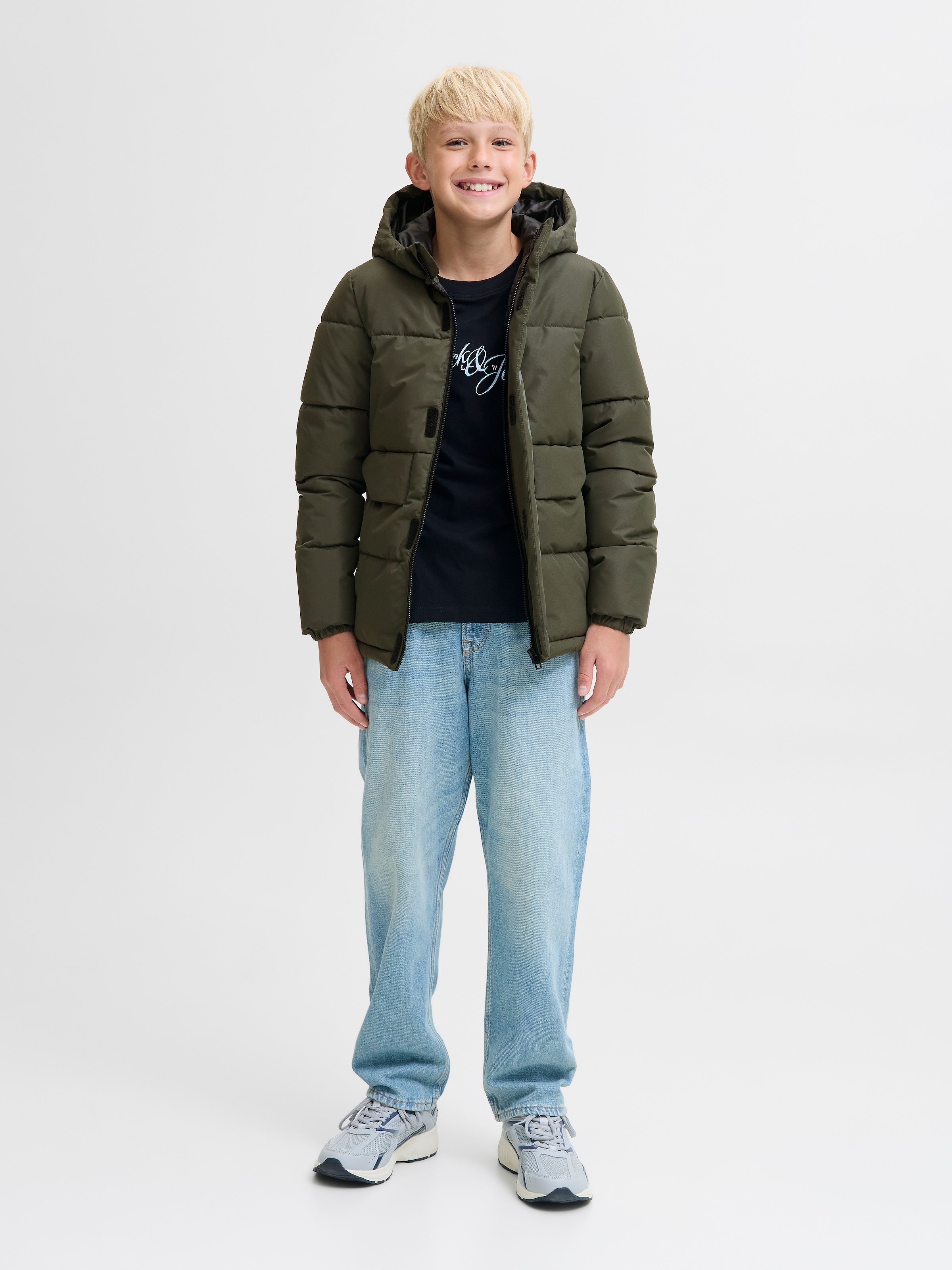 Jack & Jones Junior Steppjacke »JCOSPEED PUFFER SN JNR«, mit Kapuze