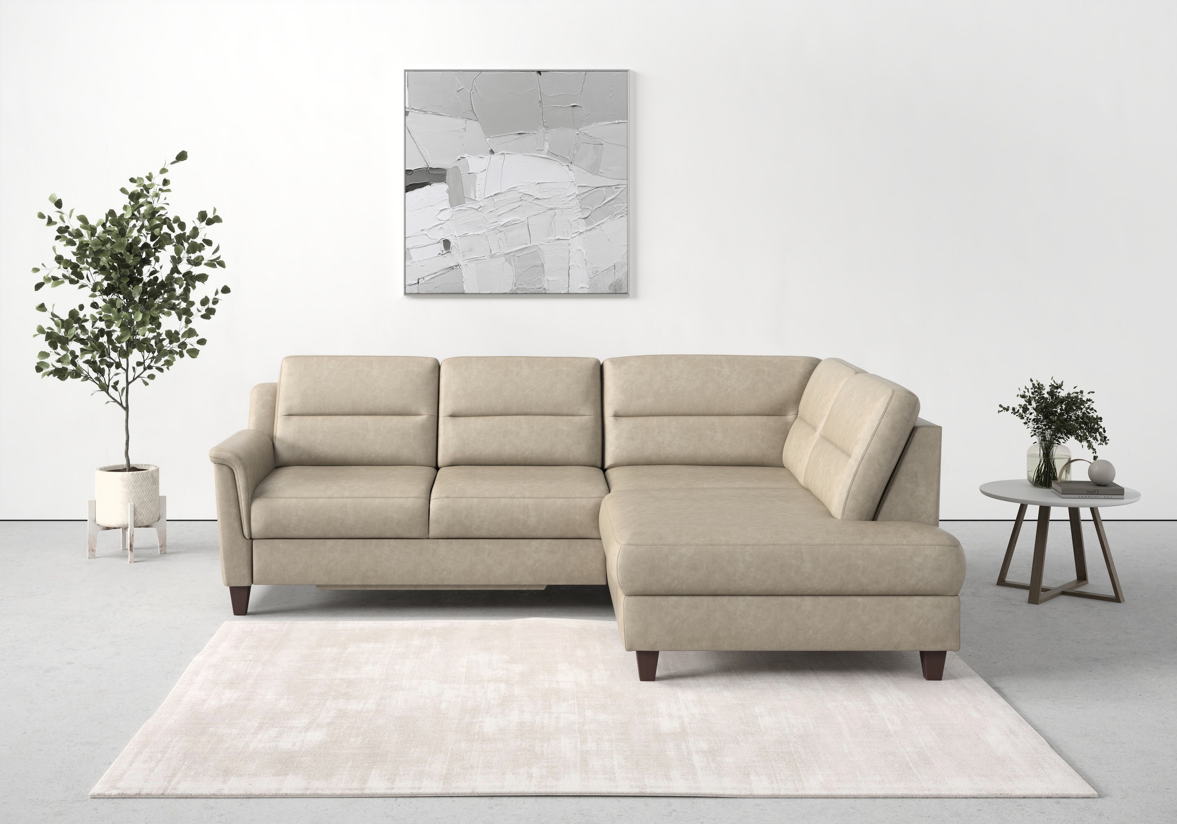 sit&more Ecksofa »Farö L-Form«, inklusive Federkern, wahlweise mit Bettfunk günstig online kaufen