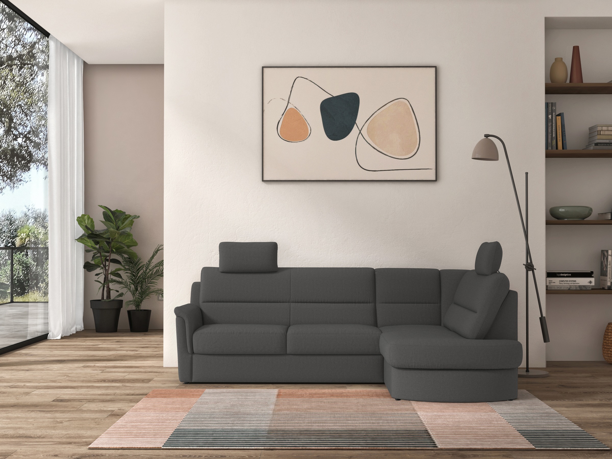 sit&more Ecksofa »Panini L-Form«, wahlweise mit Bettfunktion und Bettkasten