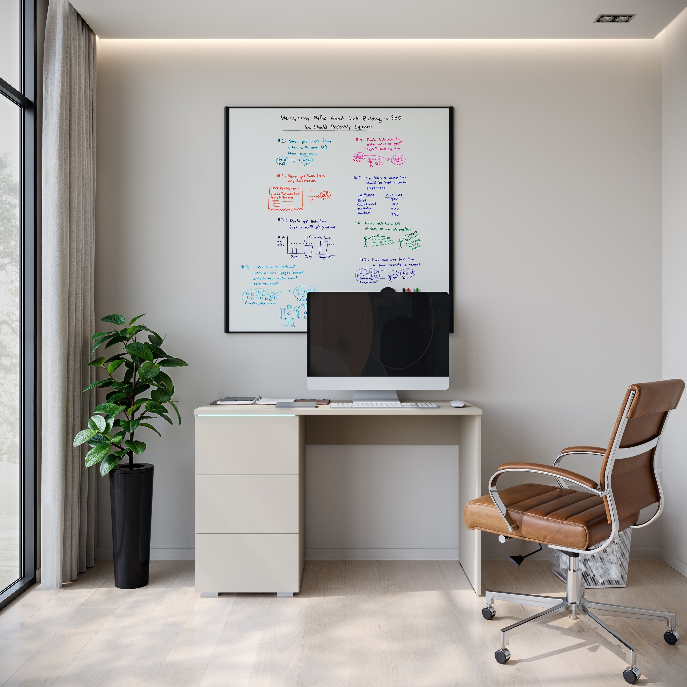 INOSIGN Schreibtisch »Vera«, (1 St.), Modernes Schreibtisch mit LED, Push-t günstig online kaufen