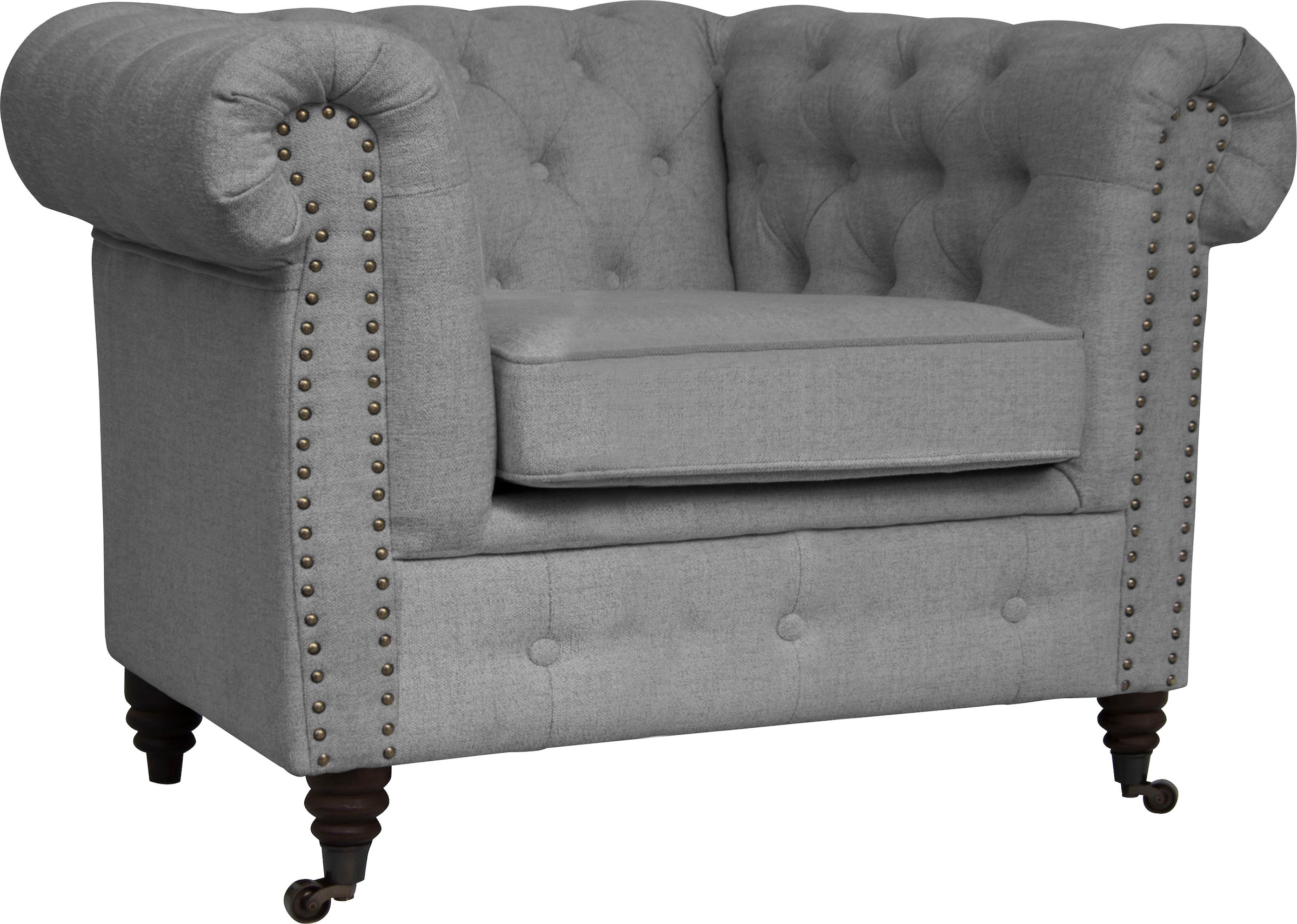 Home affaire Chesterfield-Sessel »Aarburg Sessel«, aufwändige Knopfheftung und Ziernägel im Chesterfield-Design