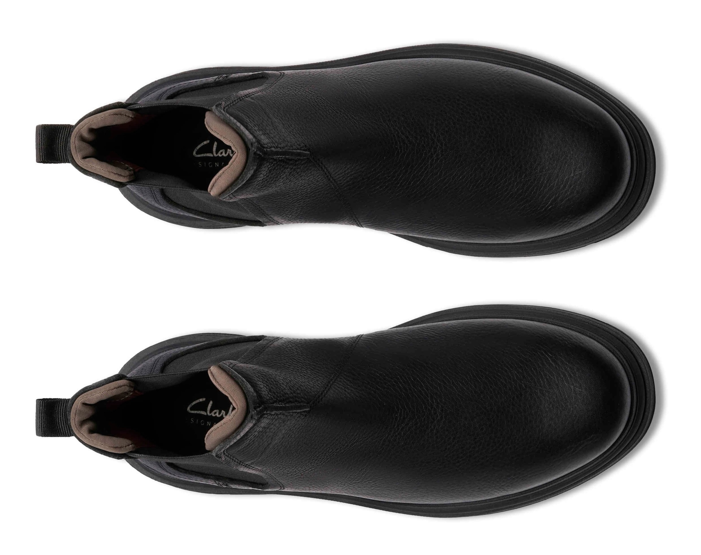 Clarks Chelseaboots »Badbury«, Boots, Winterboots mit modischem Blockabsatz