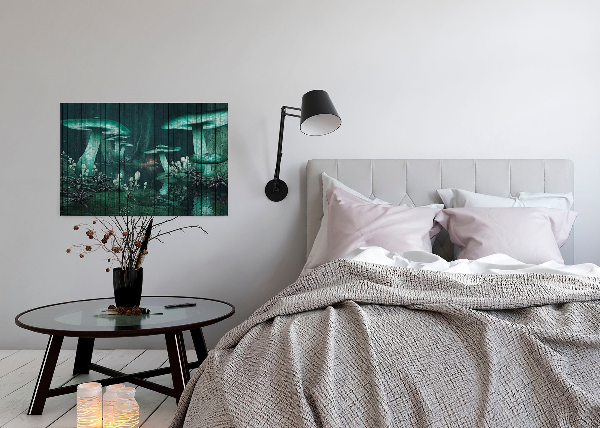 A.S. Création Leinwandbild »fantasy«, Kunst-Abstrakt-Kinder, (1 St.), Keilrahmen Bild Holzoptik Fantasiewelt Leinwand-Bild Wohnzimmer modern