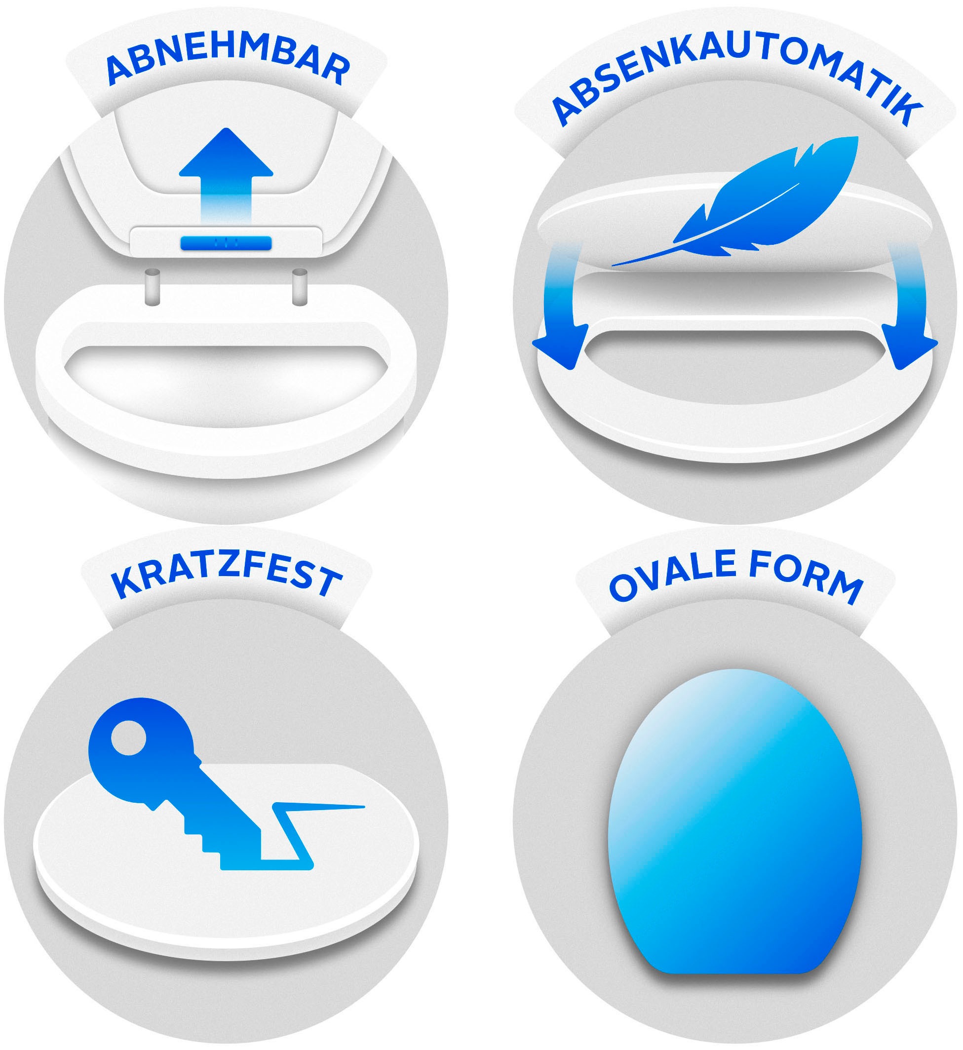 WENKO WC-Sitz »Secura Premium«, aus antibakteriellem Duroplast, bis 150 KG belastbar