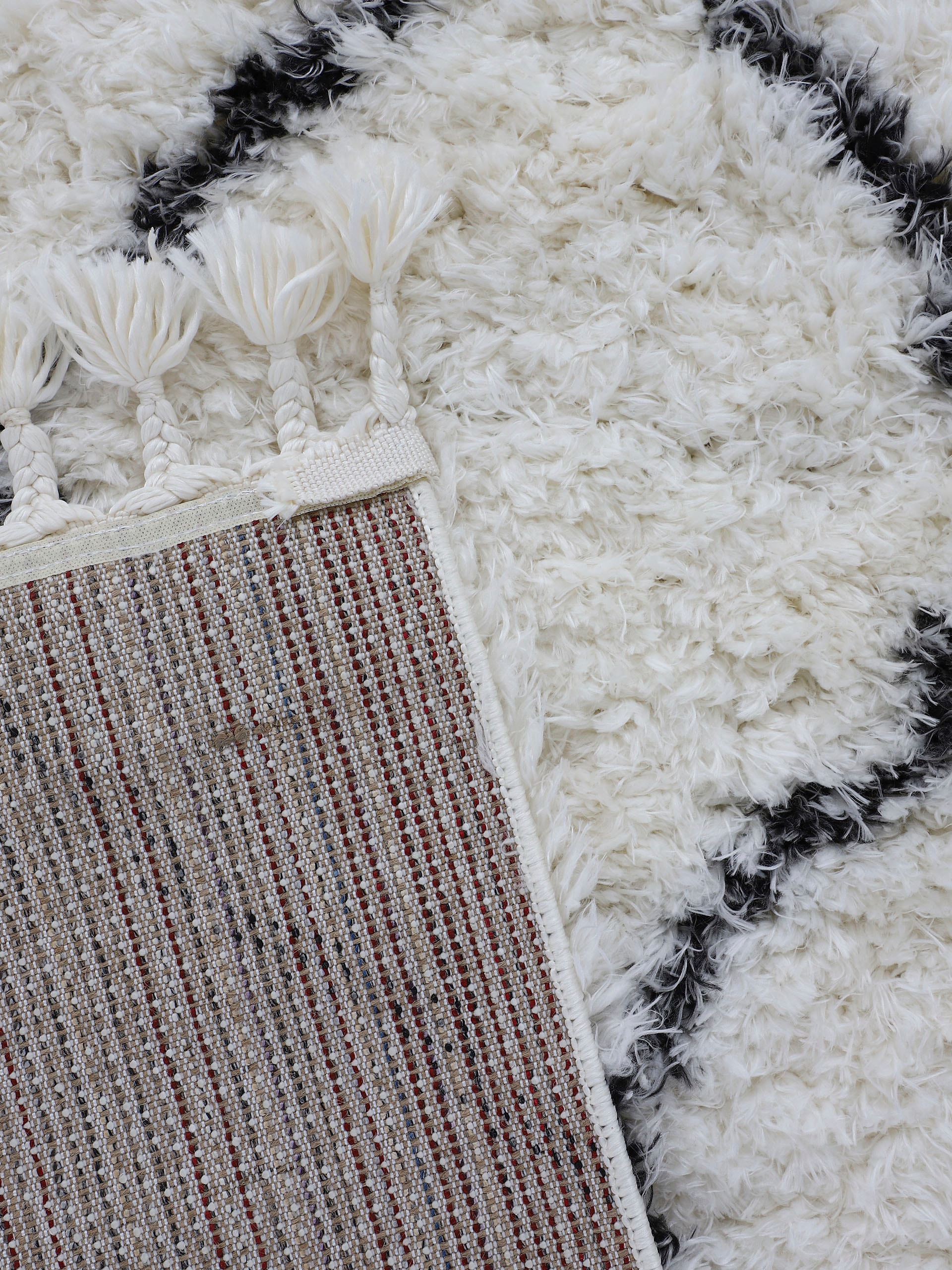 carpetfine Hochflor-Teppich »Eddy«, rund, 30 mm Höhe, Shaggy Langflor mit Fransen, starke Größenauswahl, Wohnzimmer