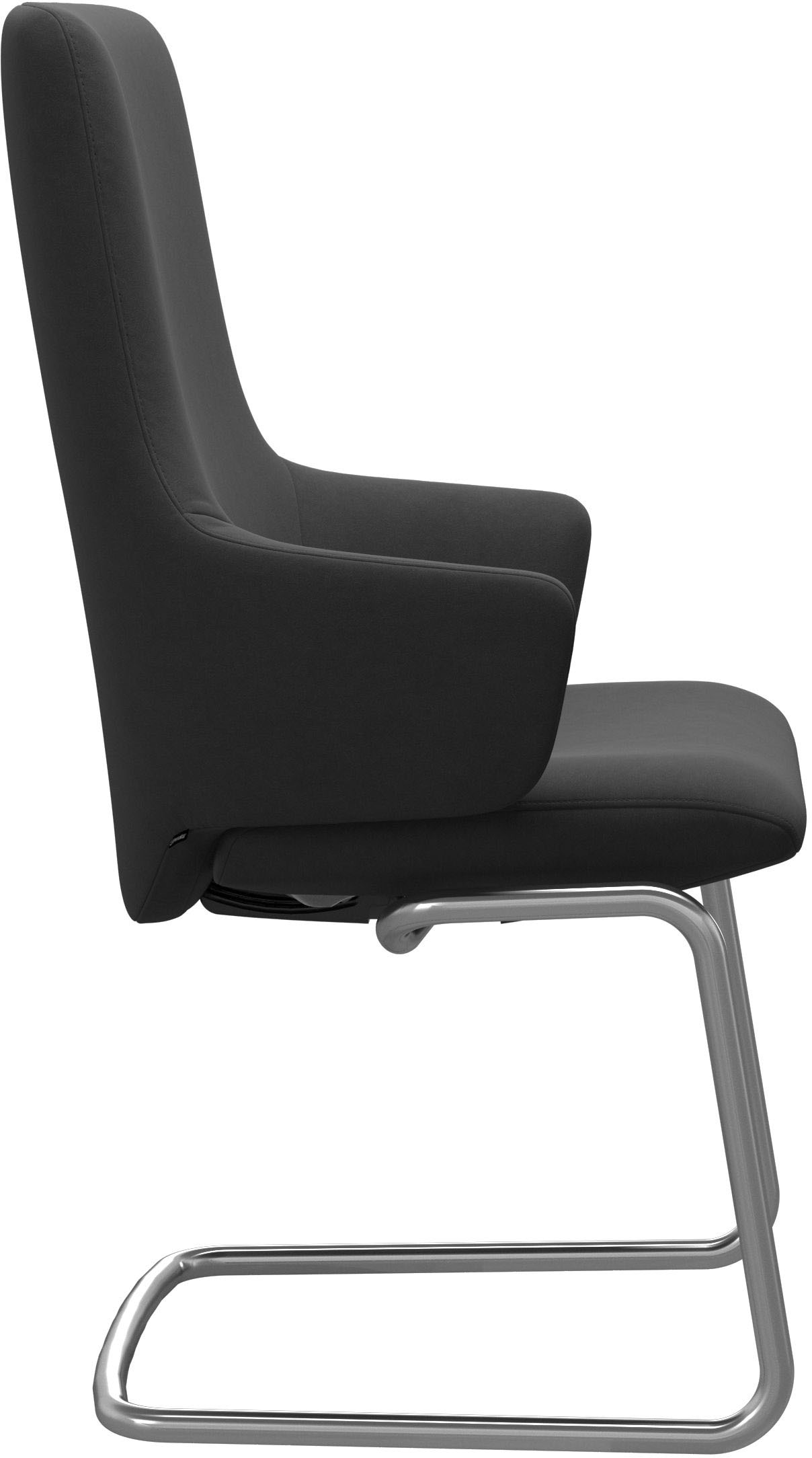 Stressless® Polsterstuhl »Laurel«, Microfaser DINAMICA, High Back mit Armlehne, Größe L, mit Beinen aus Stahl in Chrom