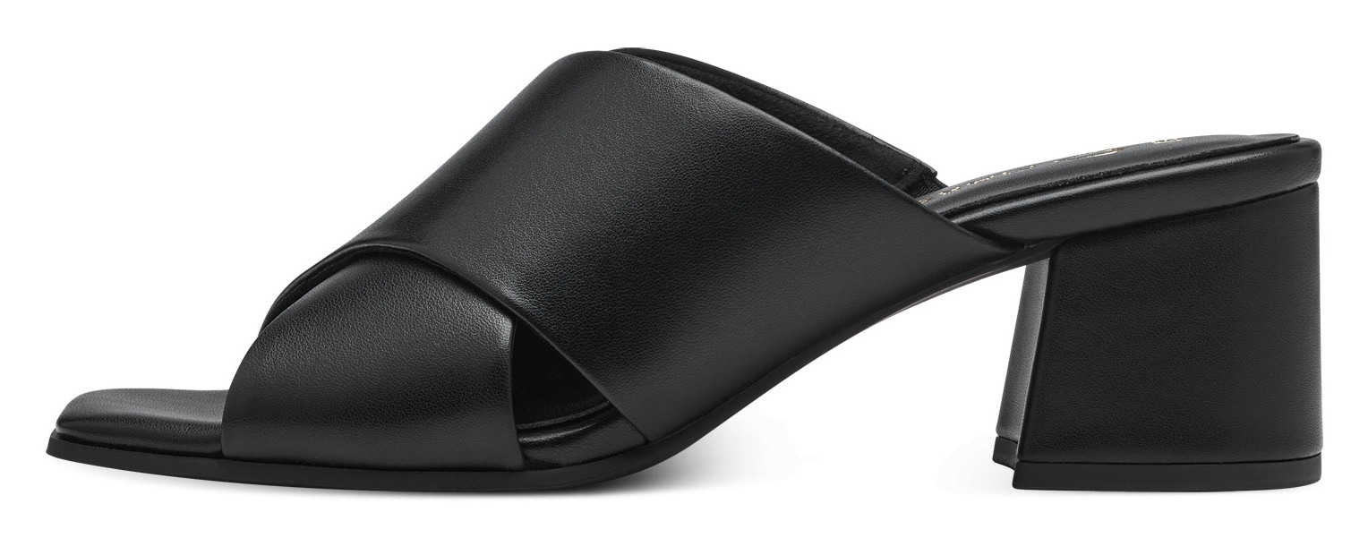 MARCO TOZZI Pantolette  , Blockabsatz, Sommerschuh, Schlappen mit gekreuzter Bandage