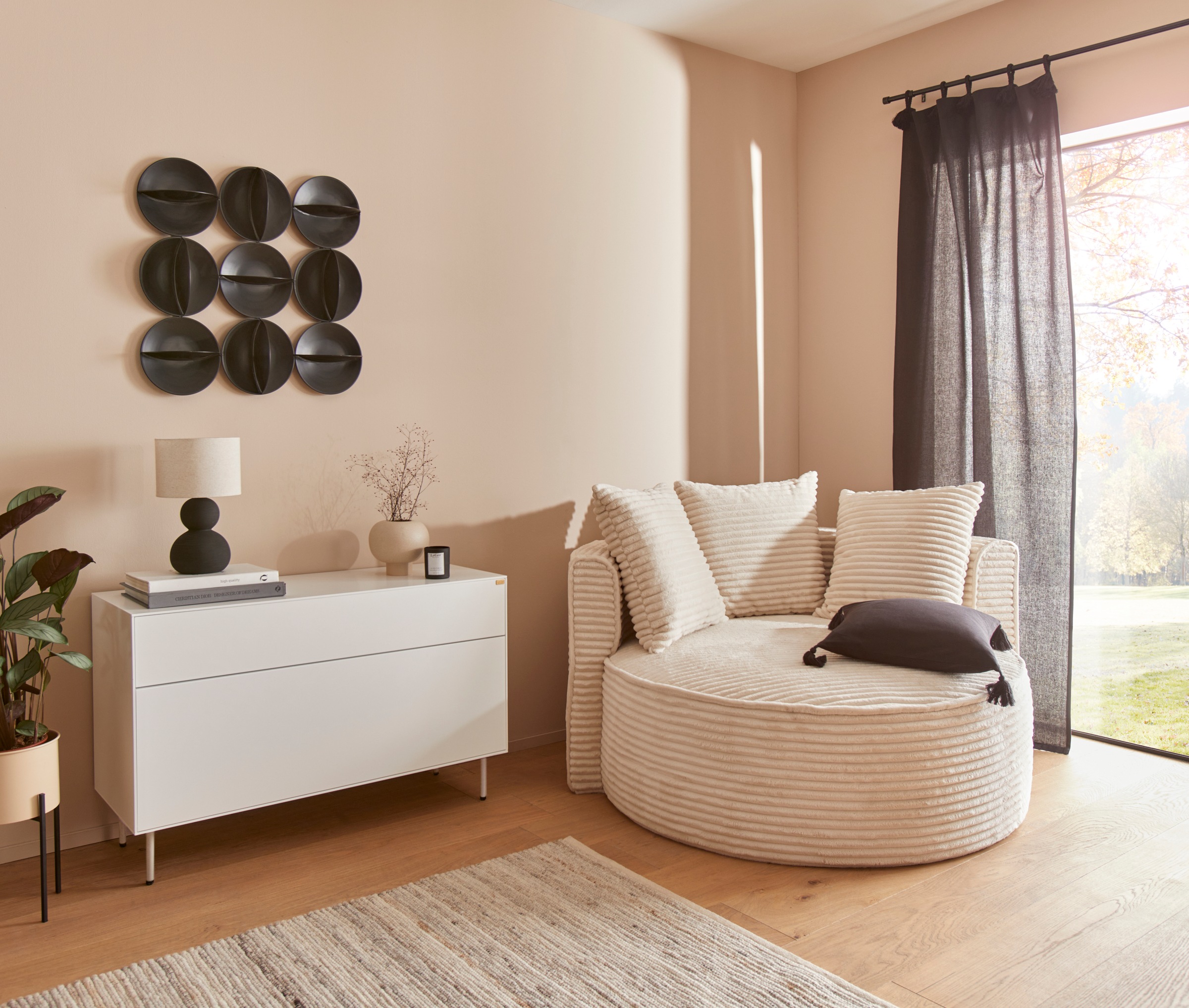 LeGer Home by Lena Gercke Gardine »Jada« Schlaufen 1 Stk. tlg. blickdicht, günstig online kaufen