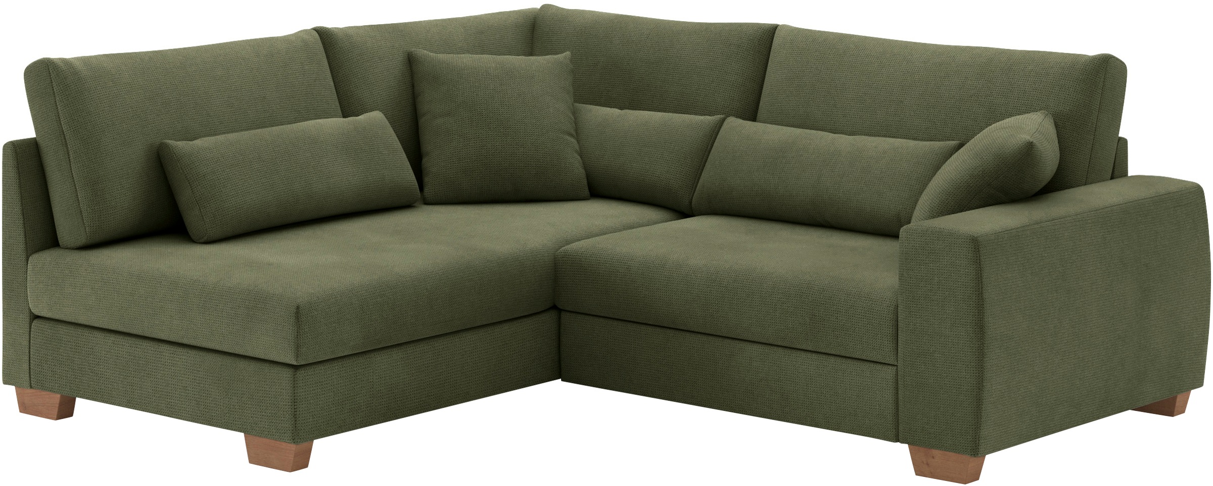 Mr. Couch Ecksofa »Helena L-Form, bis 140 kg belastbar«, mit Taschenfederkern, wahlweise mit Bettfunktion