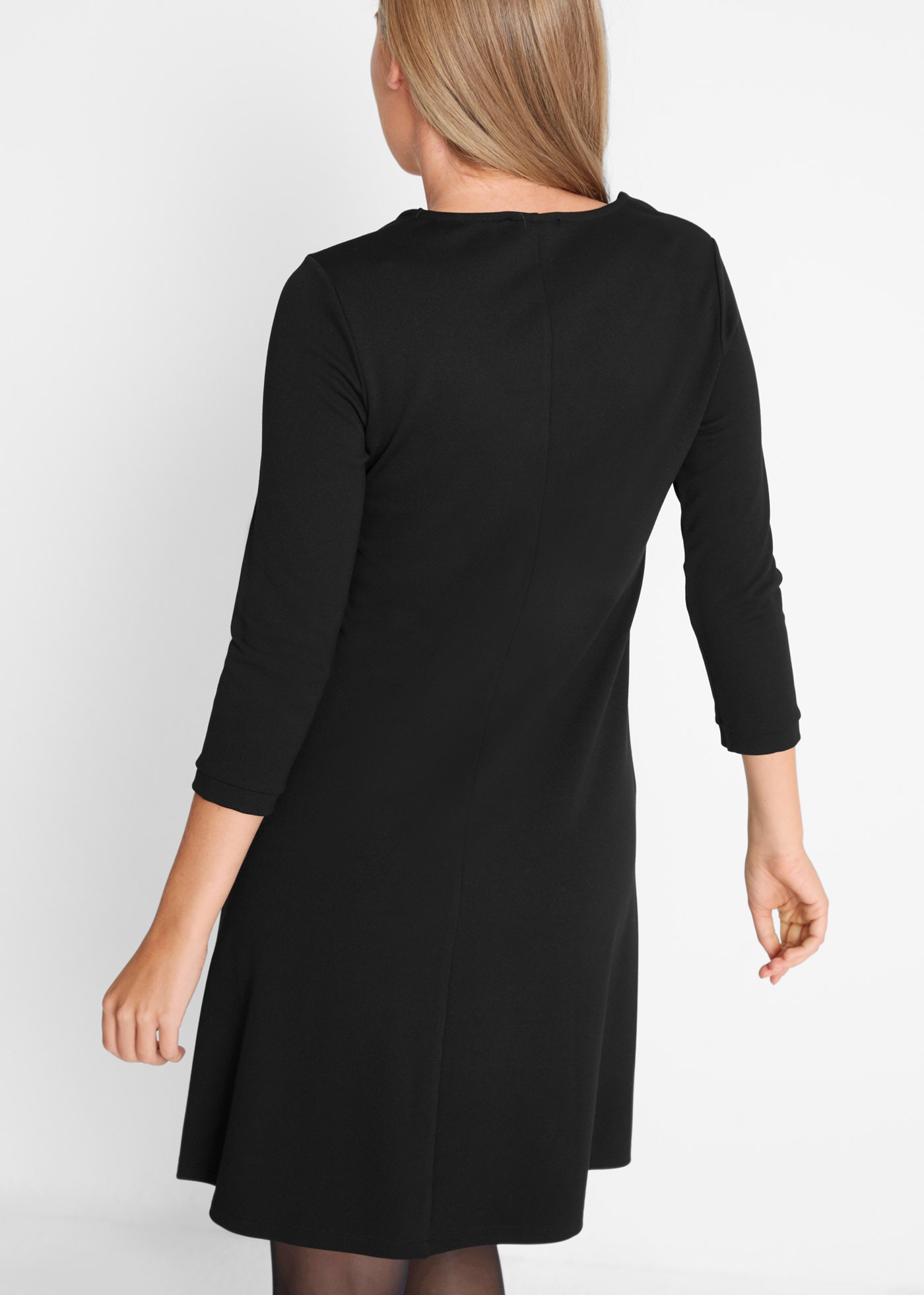 bonprix Shirtkleid leicht ausgestellte A-Linie, knieumspielende Länge, 3/4-Ärmel