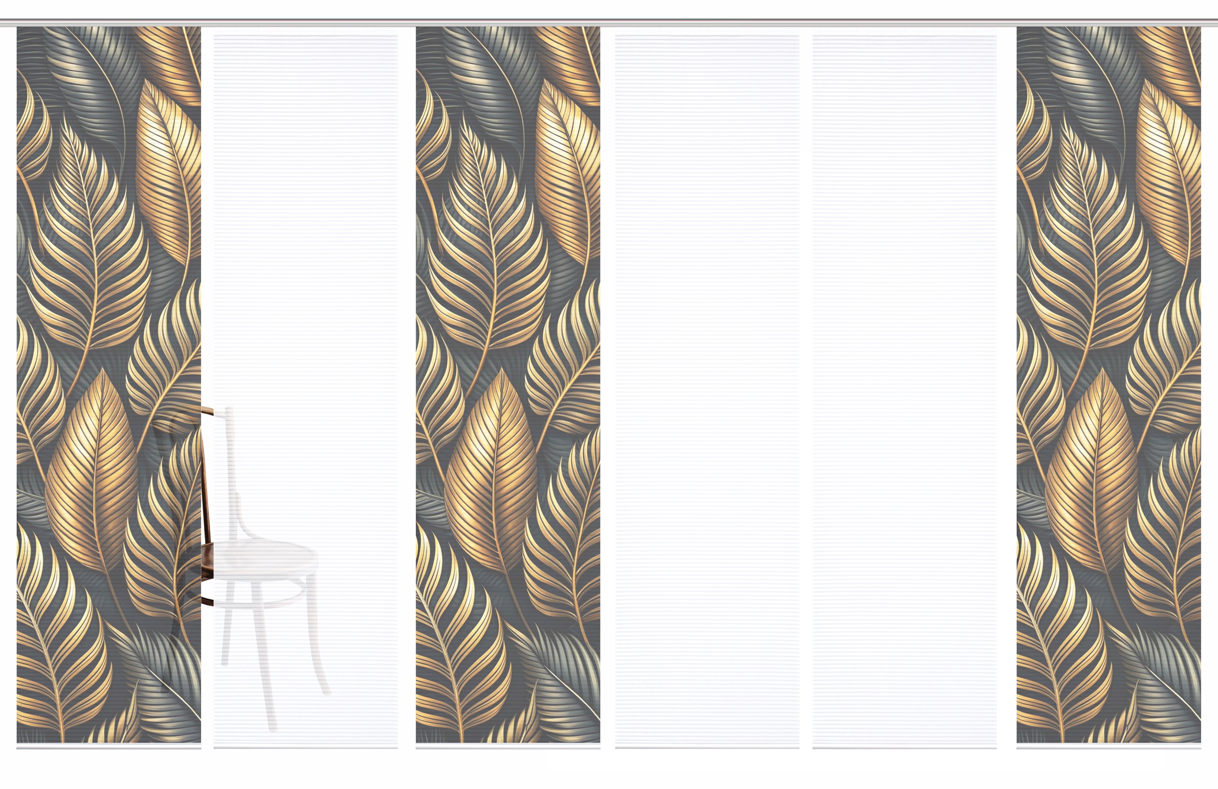 HOME in green Schiebegardine »ZEDRIC« Paneelwagen 6 Stk. tlg. Bambusoptik, günstig online kaufen