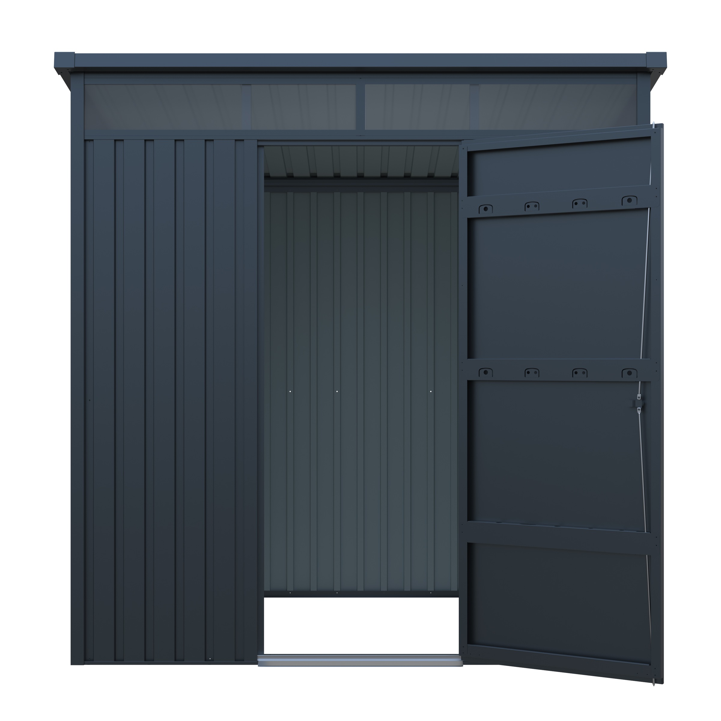 GARDEN 'N' MORE Gerätehaus »Pultdachhaus Basic plus« einfacher Aufbau, Oberlicht, Langlebig, abschließbar