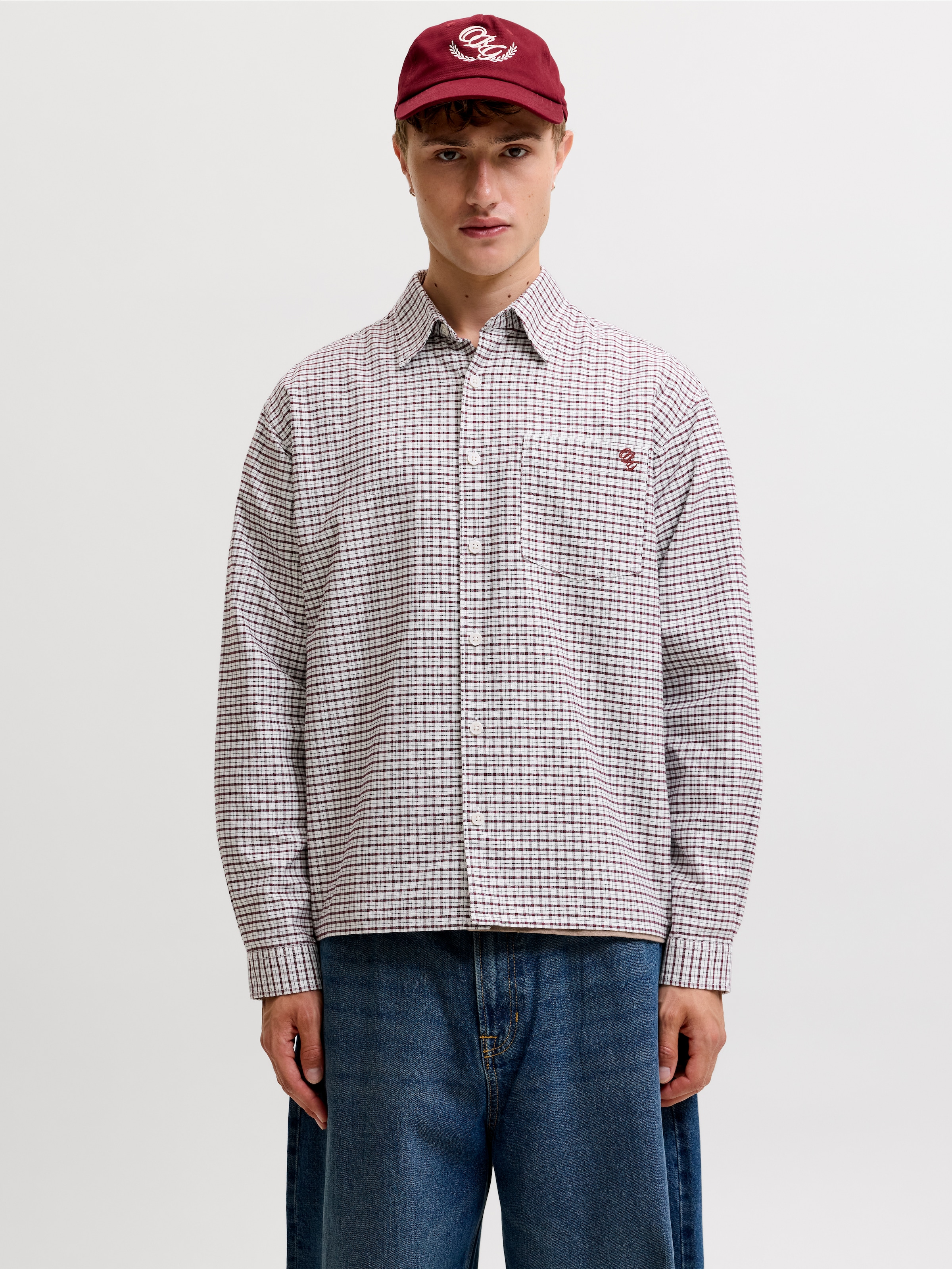 Jack & Jones Langarmhemd »JORFREDERIKSBERG OXFORD SHIRT LS SN« Baumwolle, locker geschnitten
