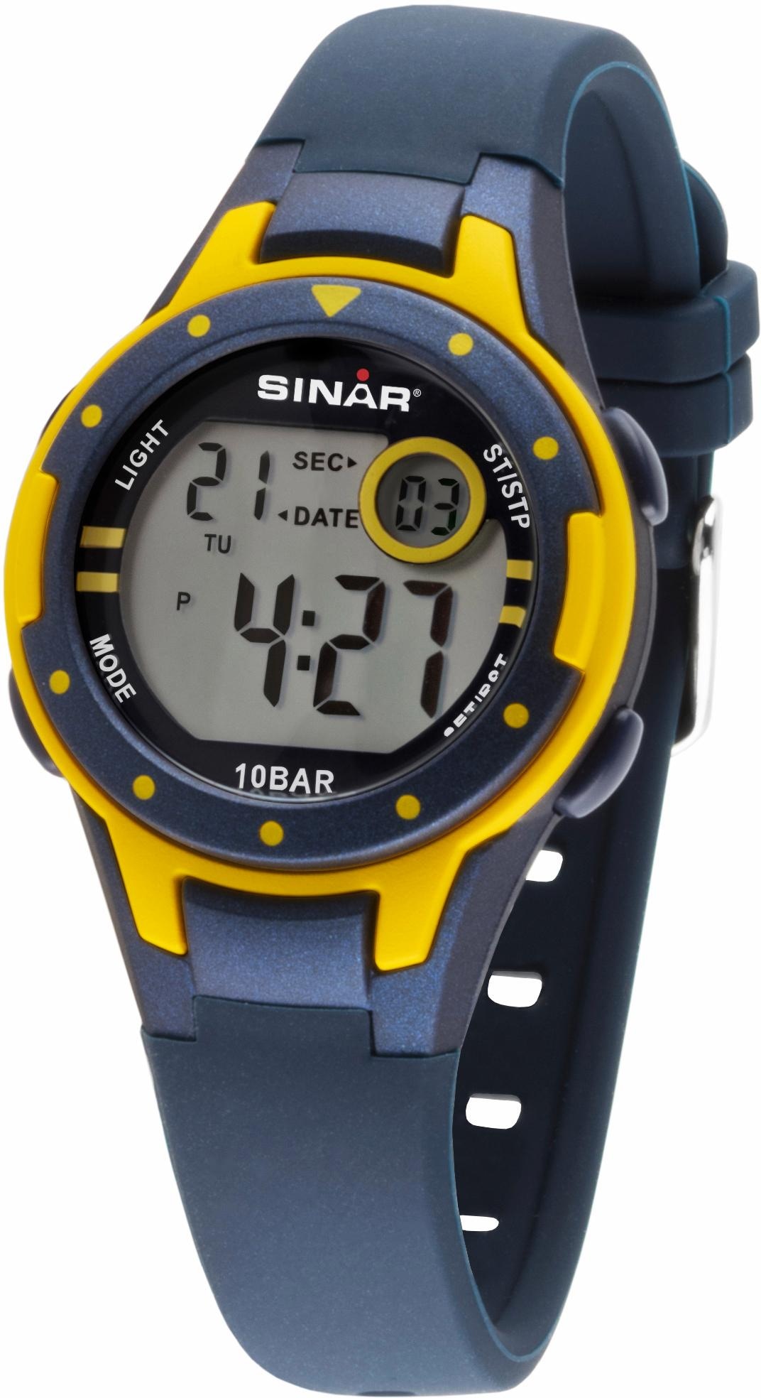 SINAR Chronograph »XE-52-2«, Armbanduhr, Quarzuhr, Kinderuhr, digital, Datum, Stoppfunktion