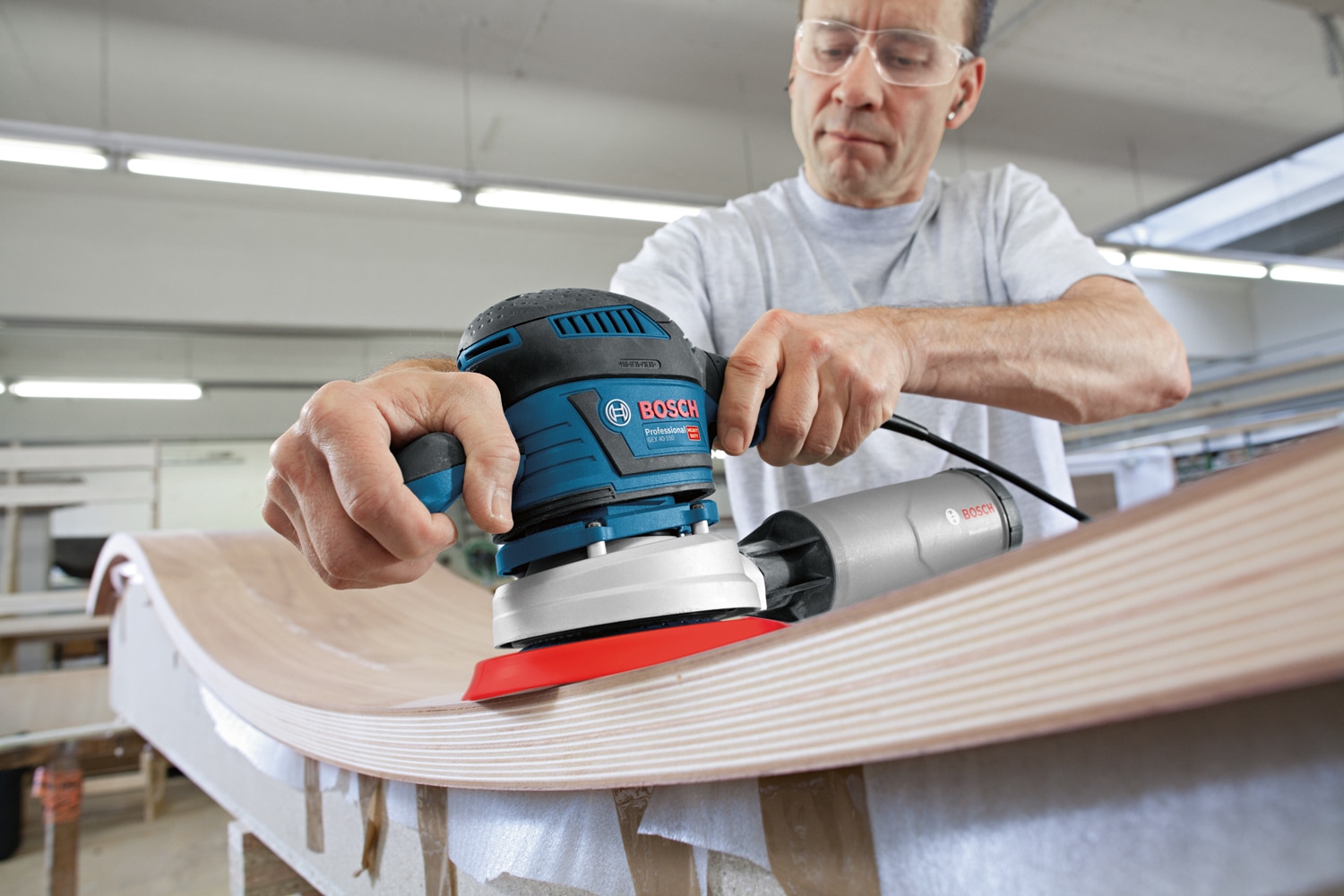 Bosch Professional Exzenterschleifer »»GEX 40-150««, mit Schleifblatt M480 und L-BOXX