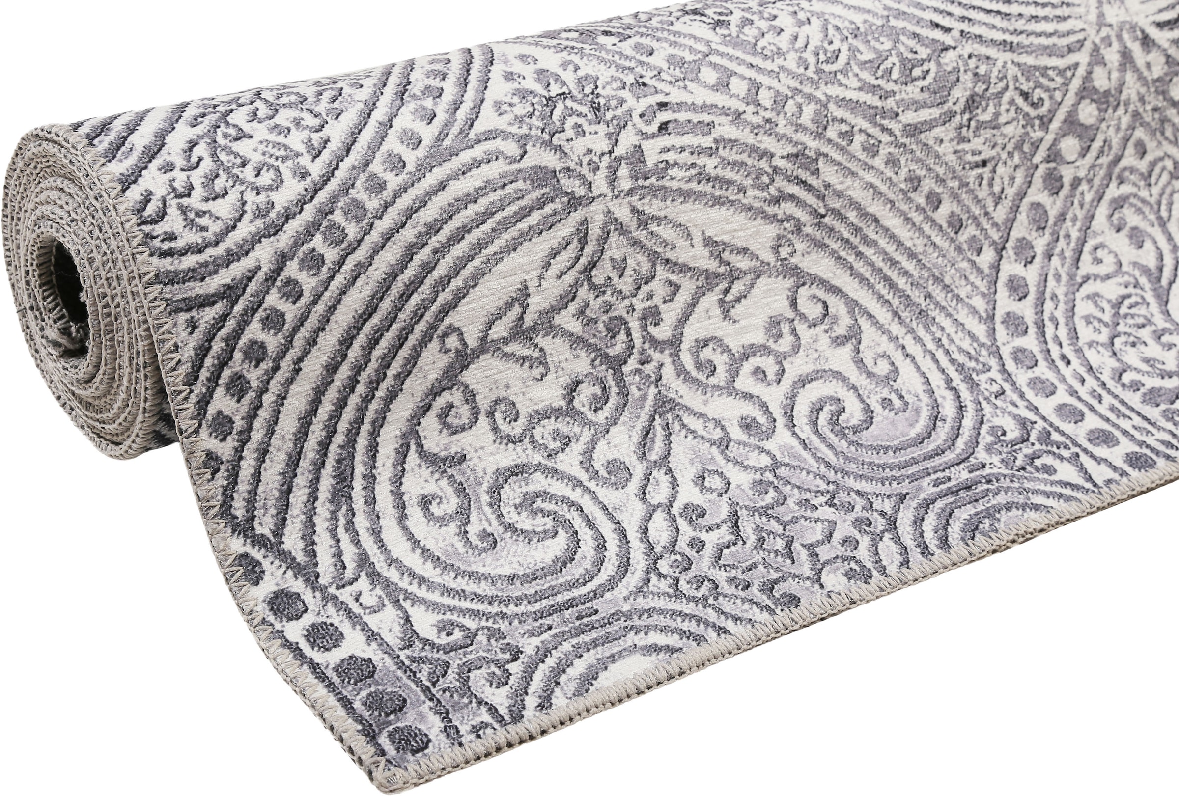 Wecon home Teppich »Grace«, rechteckig, 6 mm Höhe, Vintage Look, Used Look, moderner Kurzflor, Wohnzimmer
