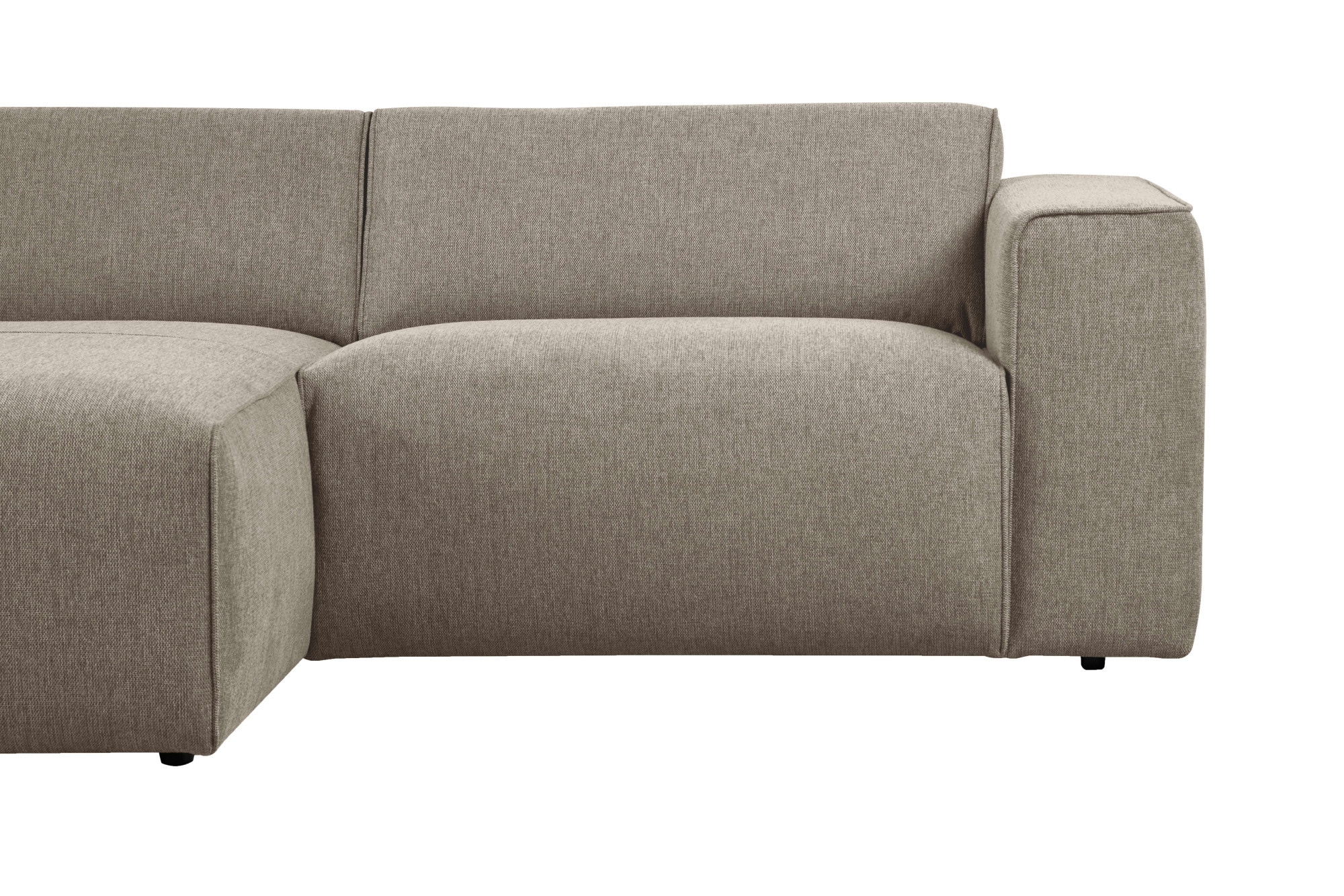 andas Ecksofa »Noord mit Kedernaht, Breite 234 cm«, Cord, Struktur, Webstoff, mit Wellenunterfederung, Massivholzrahmen
