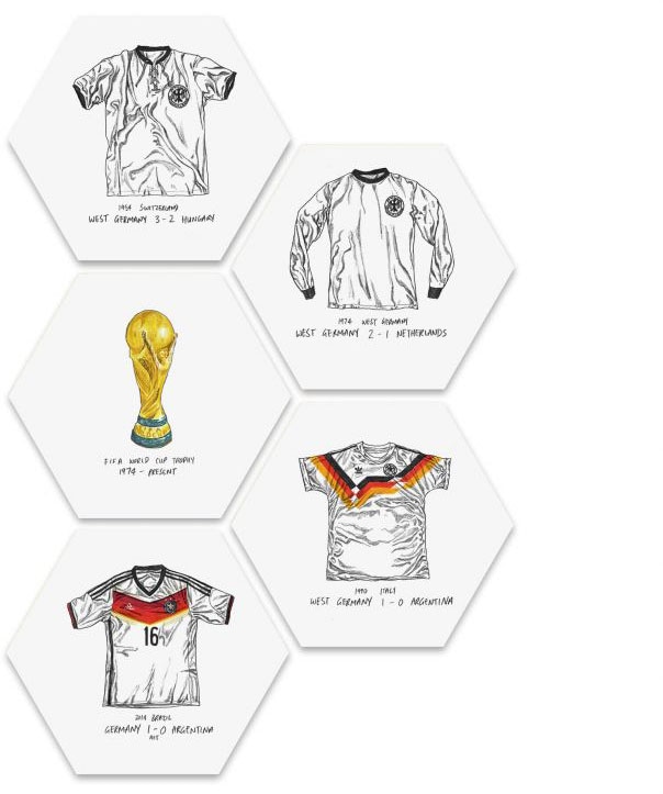 Wall-Art Mehrteilige Bilder »Fußballtrikots kaufen (Set, Deutschland Set«, 5 St.) online