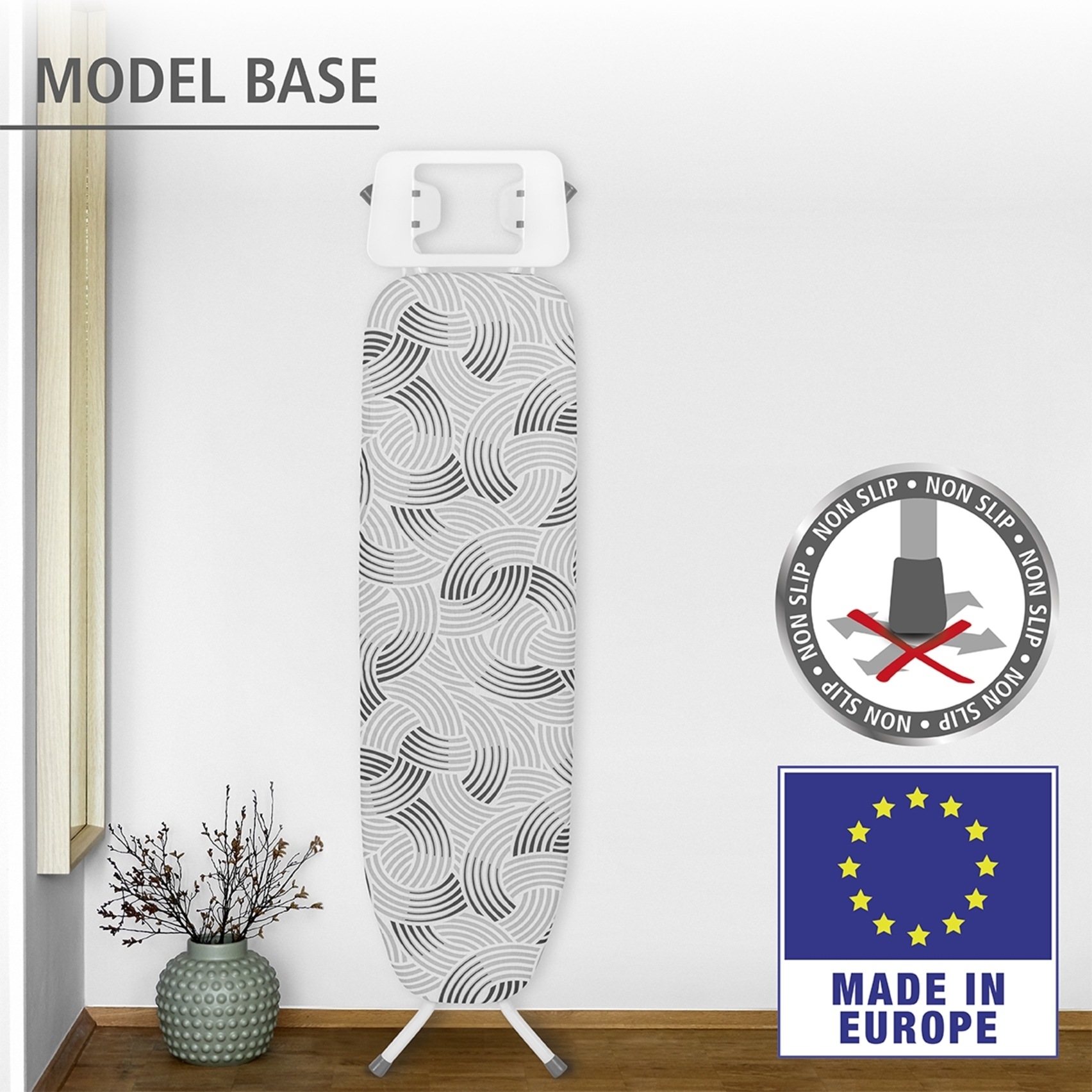 WENKO Bügelbrett »Modell Base«, Bügelfläche 110 cmx30 cm, höhenverstellbare günstig online kaufen