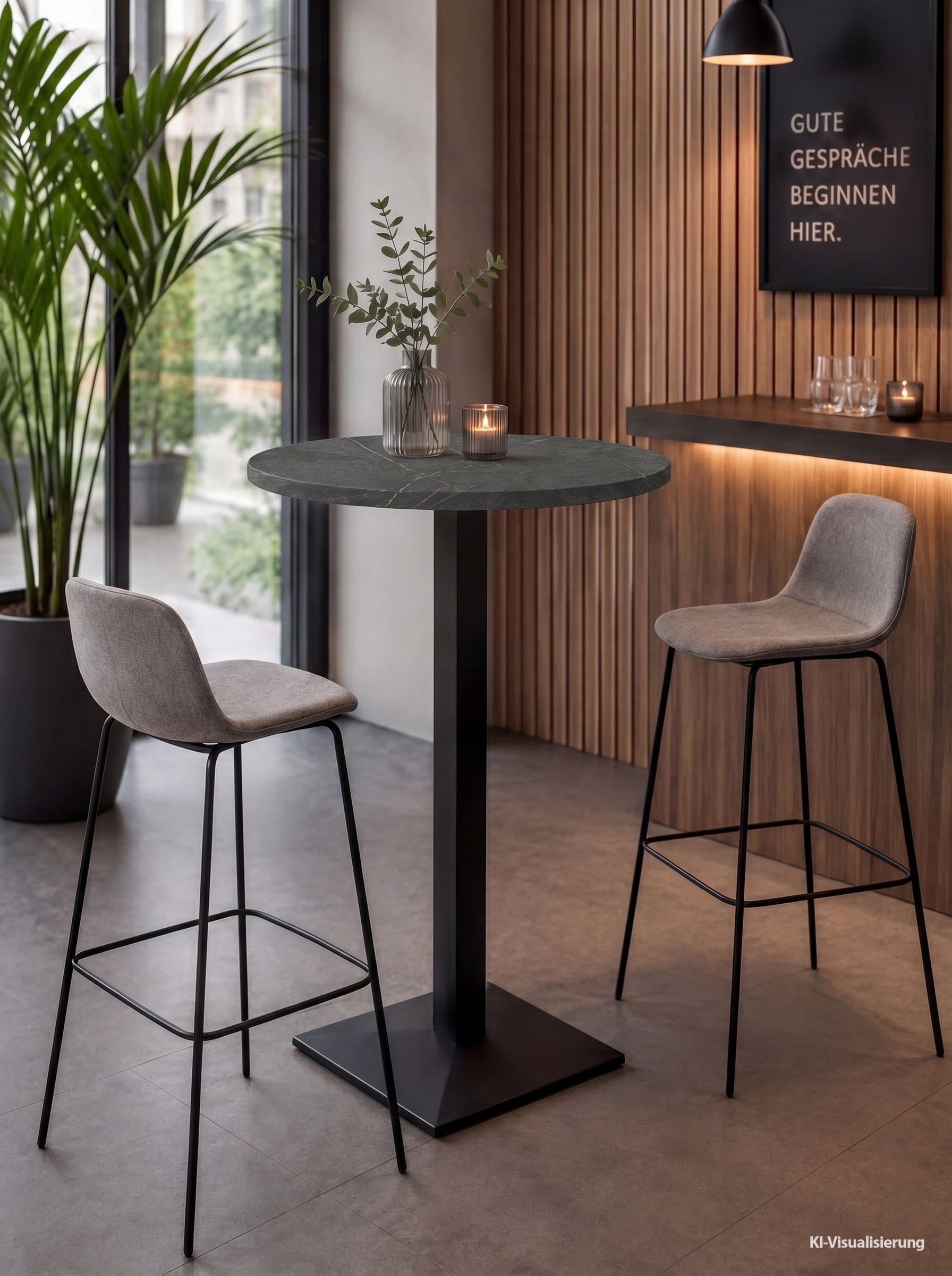 Mäusbacher »Big Bistro Metall« Quadrat-Säulengestell, runde Platte Ø 70 cm x H 105 cm